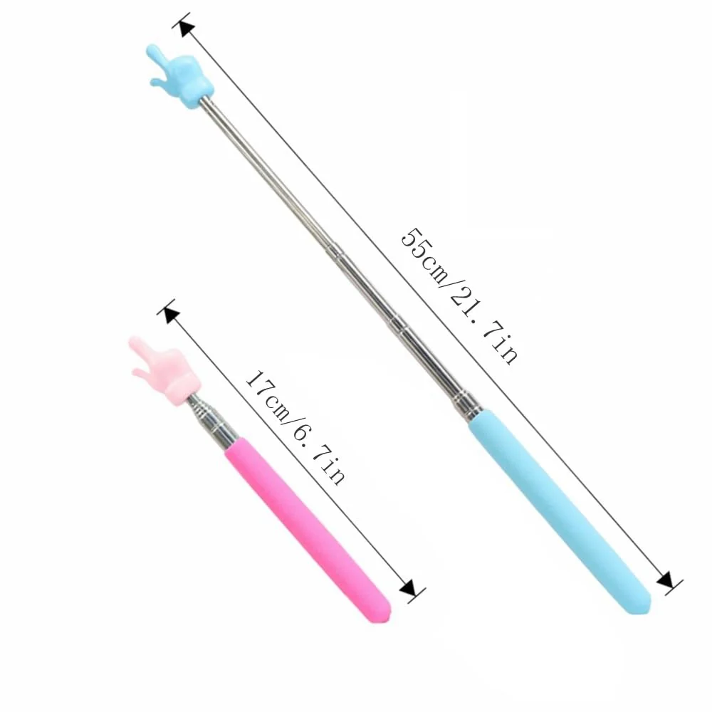 Teacher Pointer Sticks Finger,Pointer for Classroom,Telescoping Hand Pointer, Retractable Classroom Pointer Fingers for Elementary School Kindergarten Teacher,Classroom Supplies (1 PCS, Pink) 1 PCS - Image 2