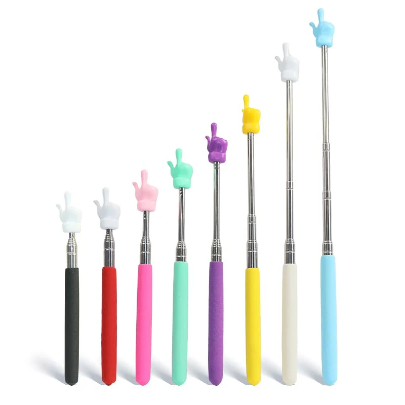 Teacher Pointer Sticks Finger,Pointer for Classroom,Telescoping Hand Pointer, Retractable Classroom Pointer Fingers for Elementary School Kindergarten Teacher,Classroom Supplies (1 PCS, Pink) 1 PCS - Image 3