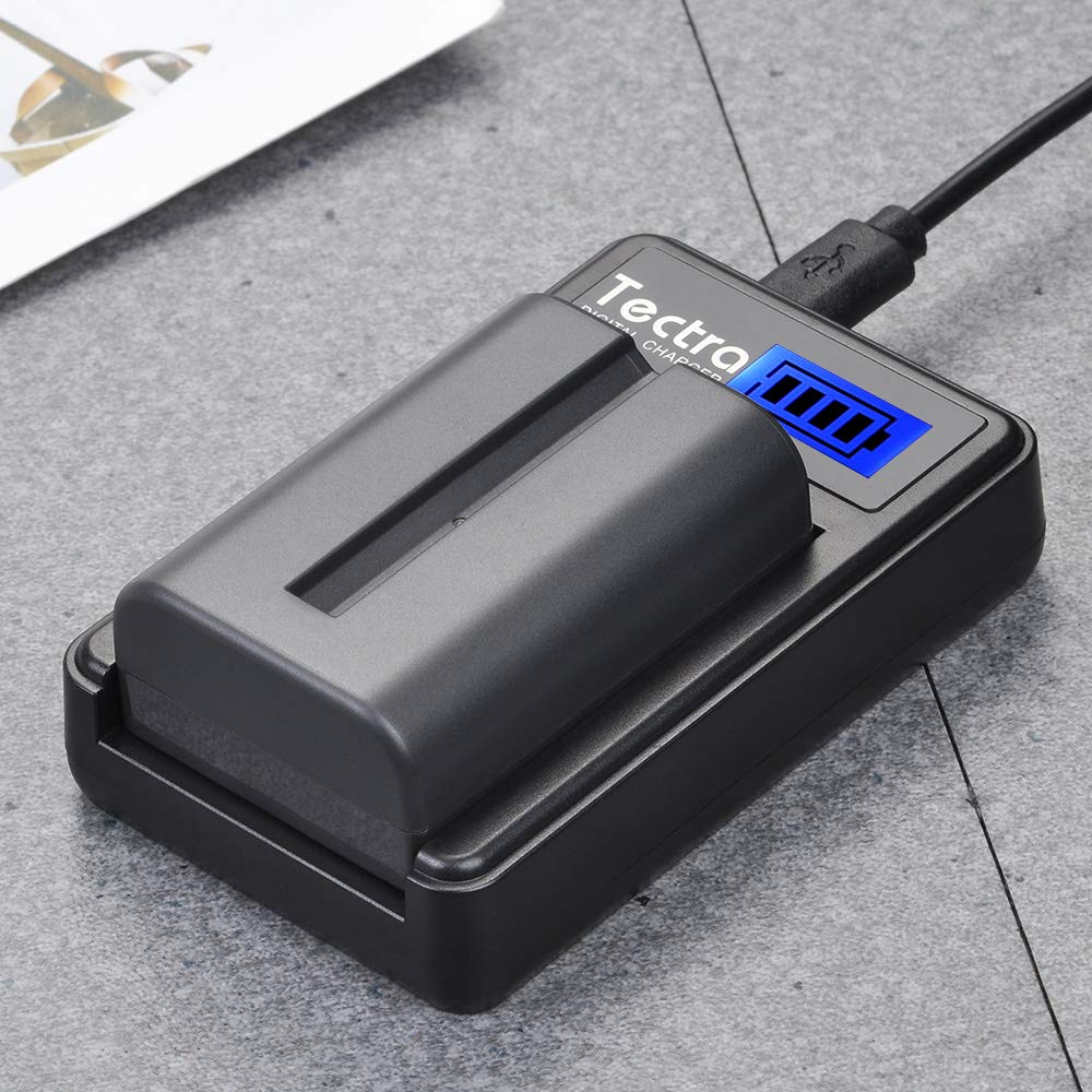 Tectra 2-Pack NP-FM500H Battery + Charger Set for Sony Alpha a68, a77II, SLT-A57, A58, A65V, A77V, A99V, A100, A200, A300, A350, A450, A500, A550, A560, A580, SLT-A700 - Image 4