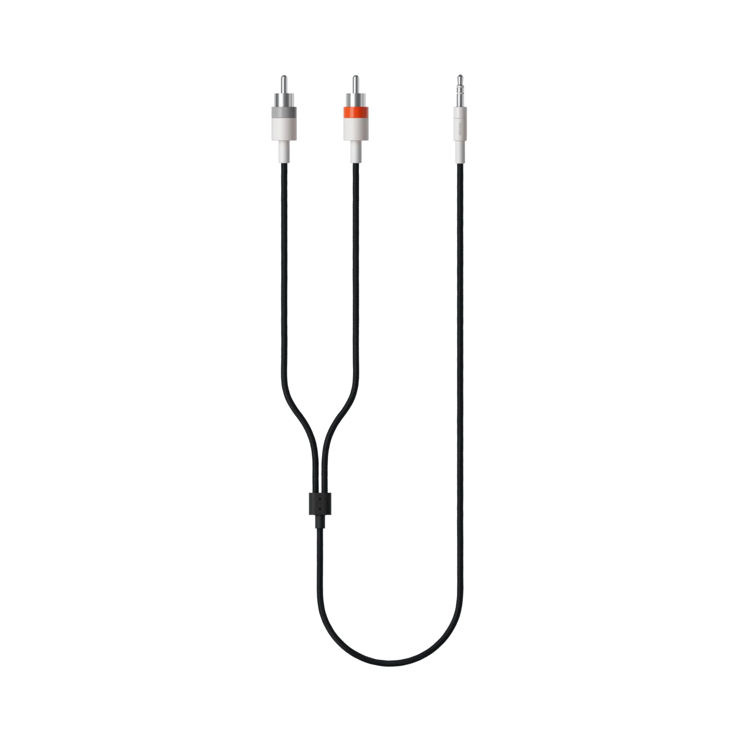 teenage engineering Textile Audio Cable 3.5 mm - 2X RCA, 1200 mm | 47.2 in (Black)
