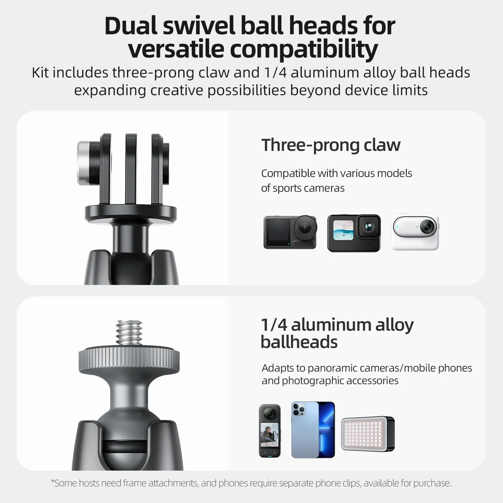TELESIN Magnetic Mount Magnet Metal Mounts Accessories for Action Camera, 360 Quick Release Car Holder Attach for GoPro Max Hero 12 11 10 9 8 7 6 Insta360 X2 X3 Go3 Ace Pro DJI Action 4 Osmo Pocket 3 Magnetic Car Mount - Image 2