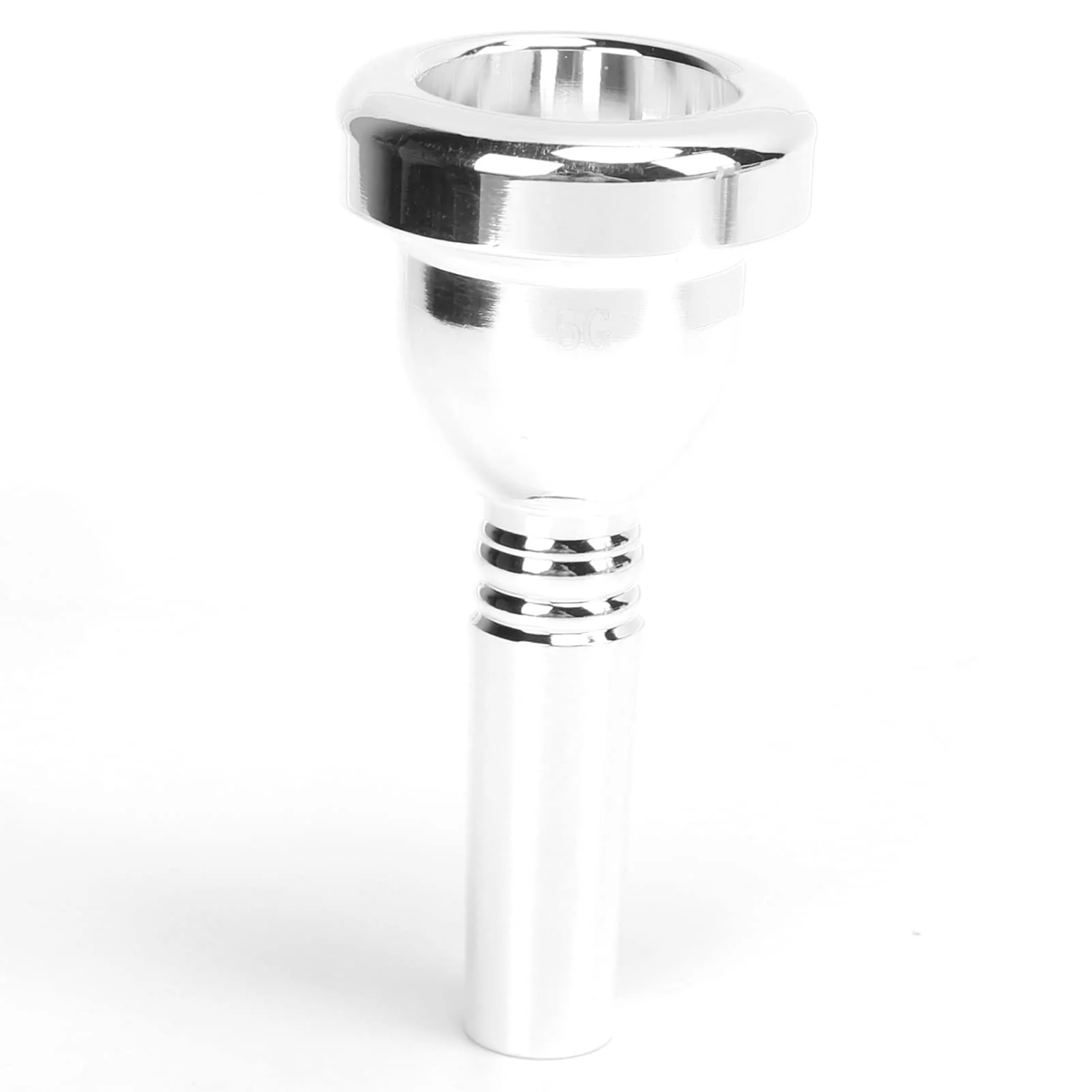 Tenor Large Shank Mouth Piece,Trombone Mouthpiece,Metal 12.7mm 5G Wind Instrument Accessory Replacement (Silver) Silver