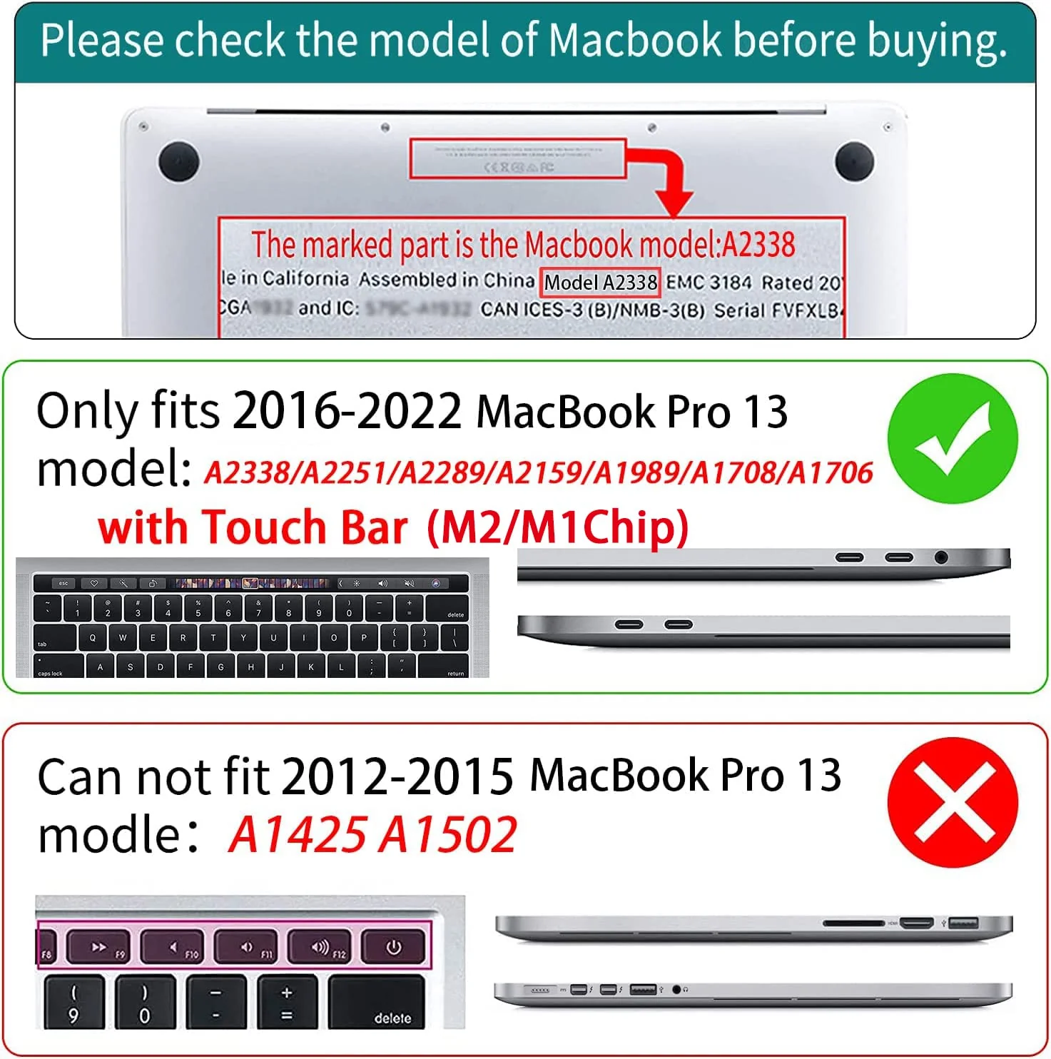 Teryeefi for MacBook Pro 13 inch Case M2 M1 A2338 A2251 A2289 A2159 A1989 A1708 A1706 (2016-2022 Release), Glitter Sparkly Plastic Hard Shell with Keyboard Cover & Screen Protector, Sparkly Pink Sparkly Rose Pink - Image 2