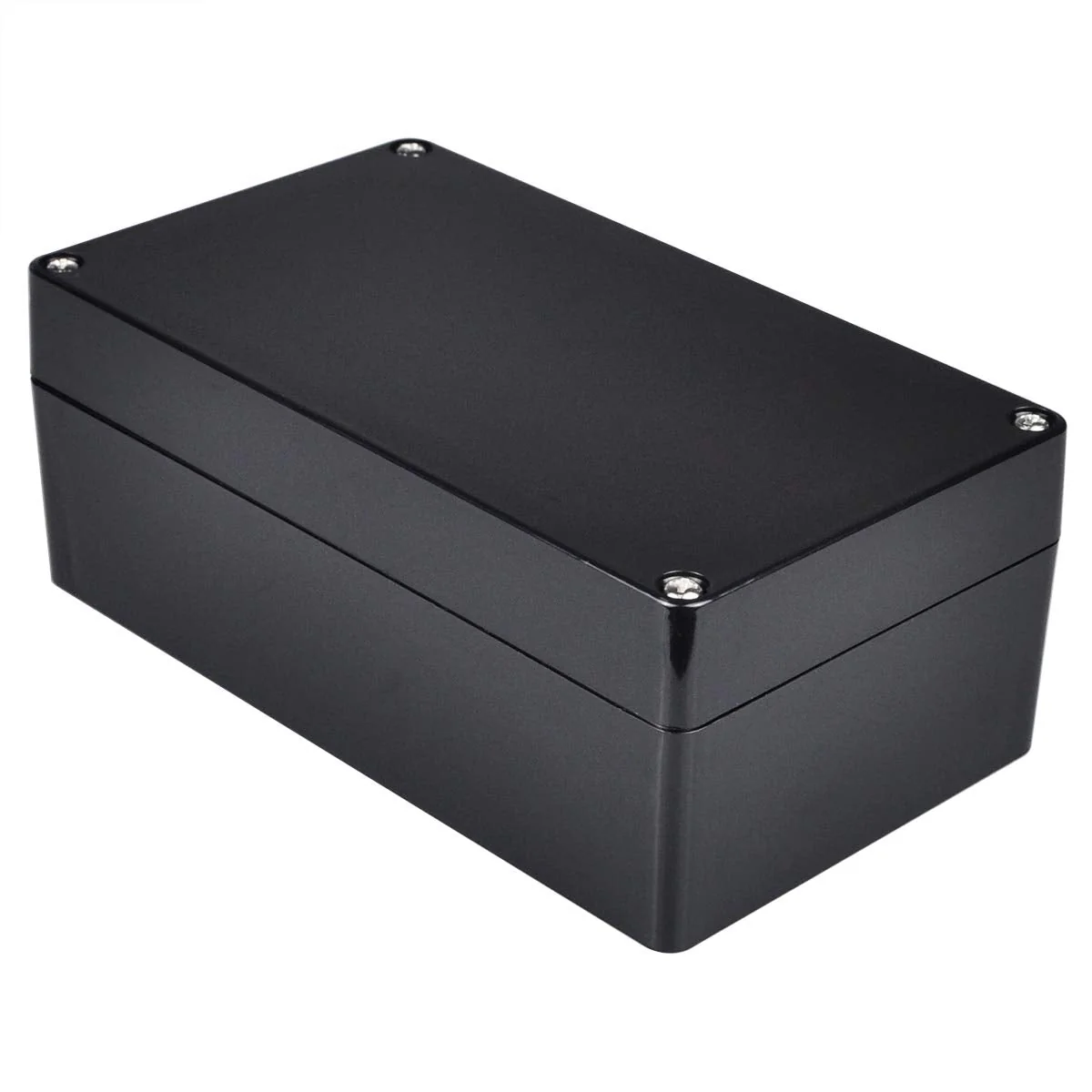 Therlan Electronic Junction Box IP65, Electronic Housing, Waterproof Junction Box, Surface-Mounted Junction Box, Project Box, Plastic Junction Box, ABS Surface-Mounted Box (158 x 90 x 60 mm, Black) 158 x 90 x 60 mm