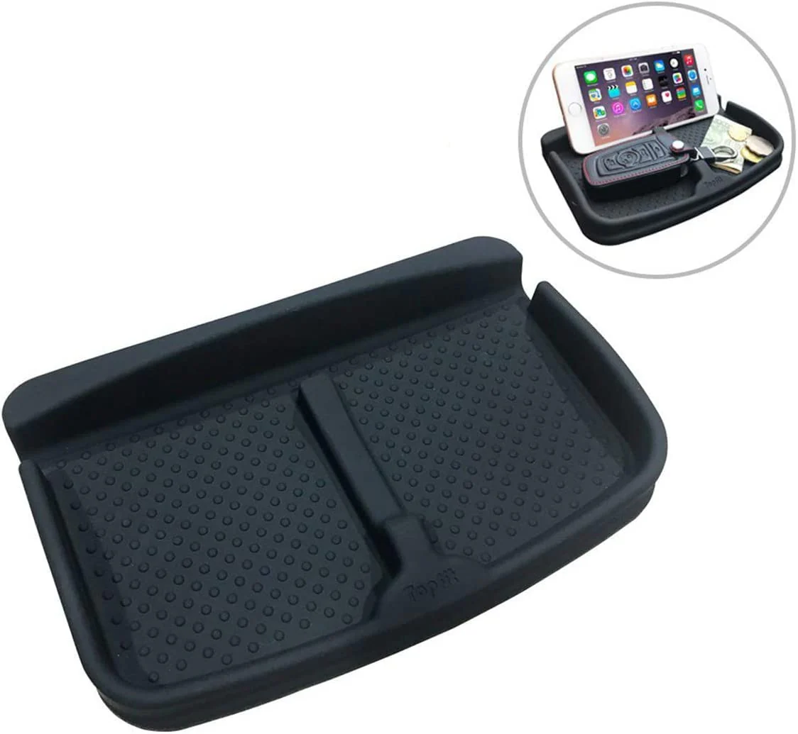 ThinSGO Anti-Slip Car Dash Grip Pad for Cell Phone, Keychains, Sun Glasses,Stand for Navigation Cell Phone (Black) - Image 2