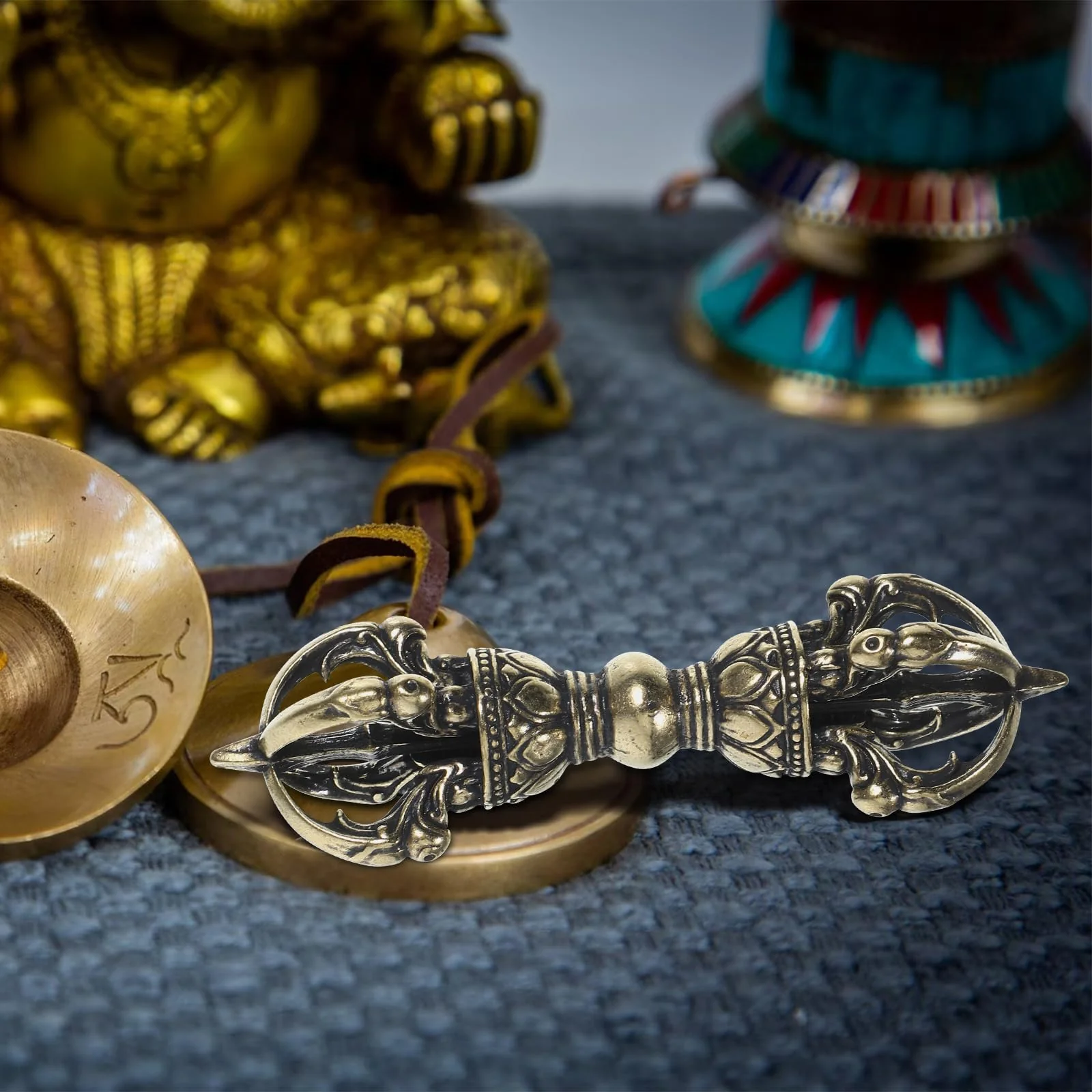 Tibetan Buddhism Dorje Vajra Phurba: Brass Amulet Handmade Nepal Collectibles1 - Image 5