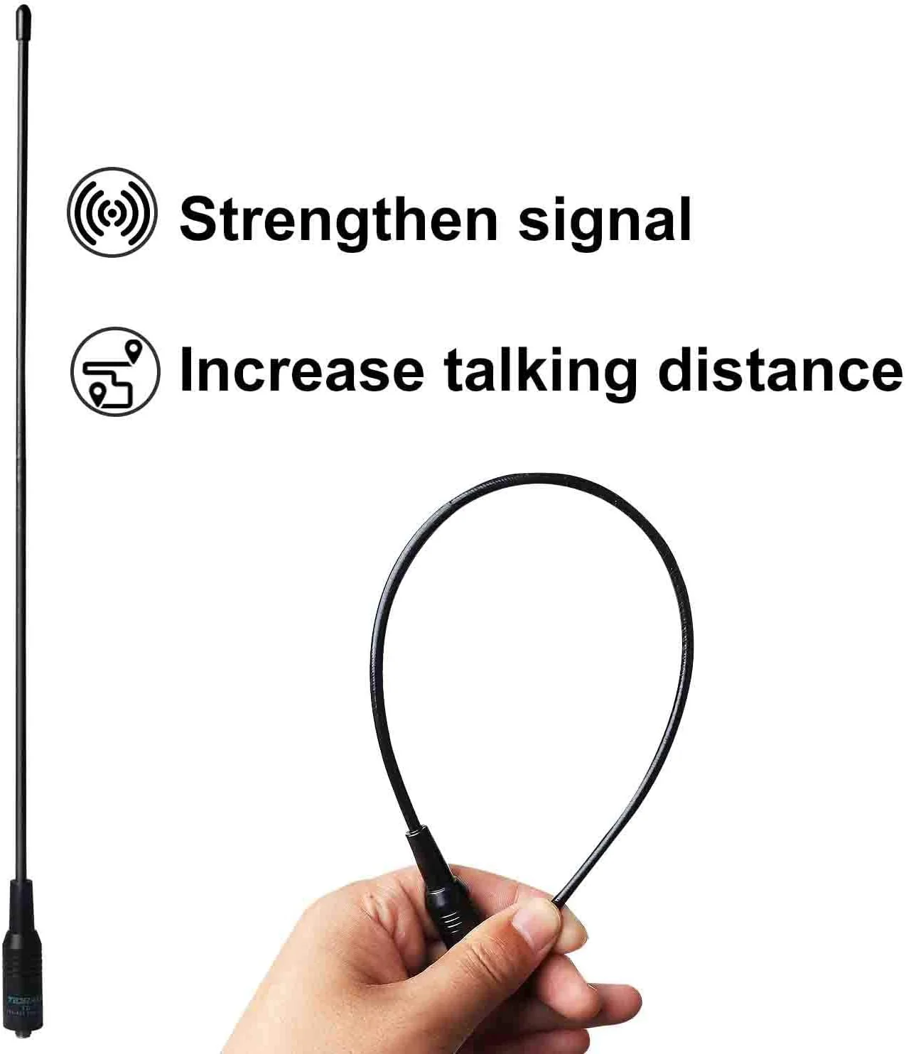 TIDRADIO TD-771 Antenna (2 Pack) VHF/UHF, Walkie Talkie Antenna 144/430Mhz Ham Radio Antenna for BaoFeng UV-5R, 5RM, 5RX, TD-H8, TD-H3, UV-K5 Ham Radios 2Pack (TD-771 15.15" VHF/UHF) - Image 4
