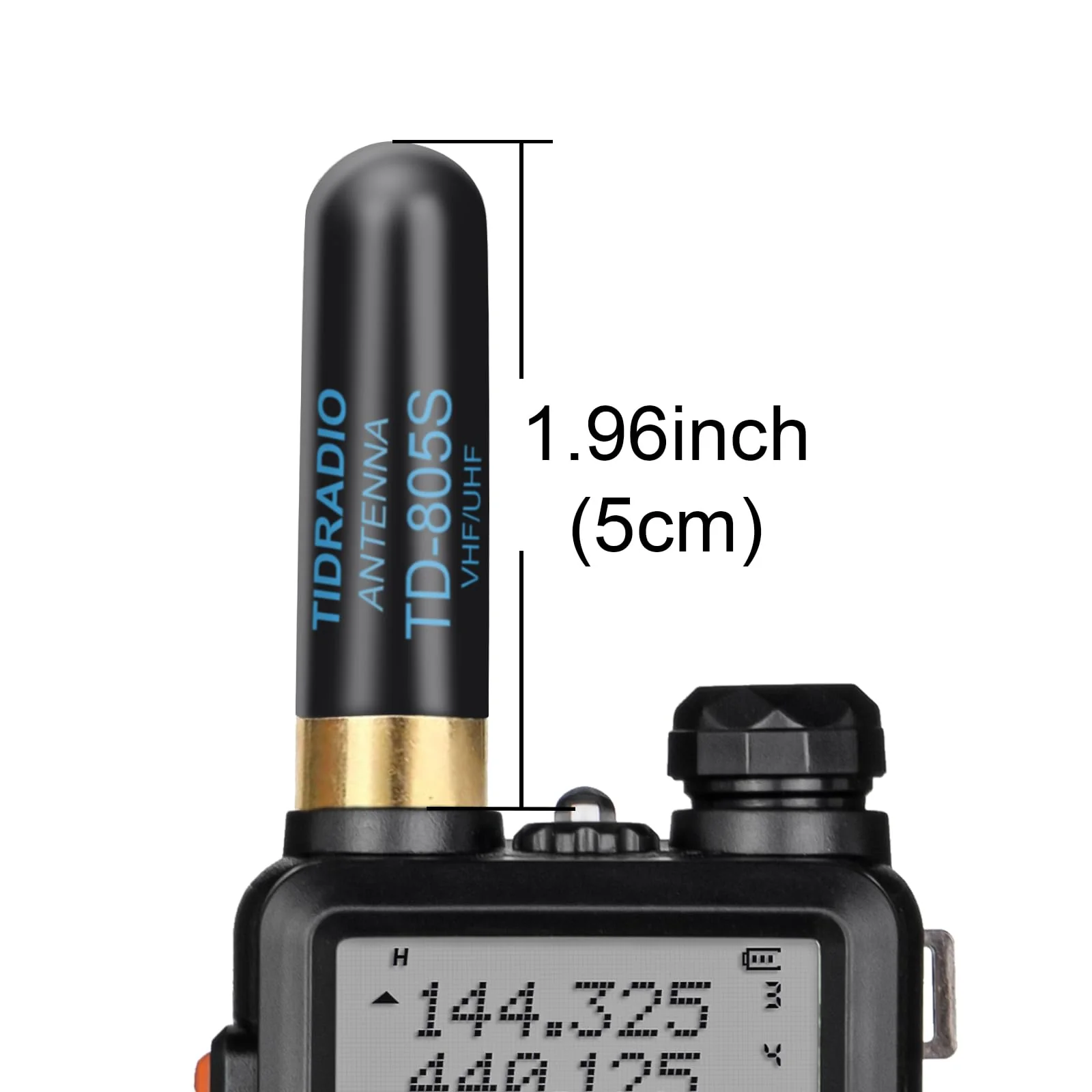 TIDRADIO TD-805S Short Antenna (2 Pack, 1.96inch) VHF/UHF Walkie Talkie Antenna 144/430Mhz Ham Radio Antenna for BaoFeng UV-5R, TD-H8, TD-H3 Ham Radios, SMA-F 2Pack (TD-805S 1.96" VHF/UHF) - Image 5