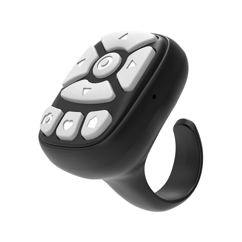 TikTok Scrolling Ring,fingertip Wireless Bluetooth Remote Control,Wireless Bluetooth Remote Control, Video Scrolling Ring Remote Control Bluetooth Ring Scroller, Scrolling Rings Rechargeable (Black) Black