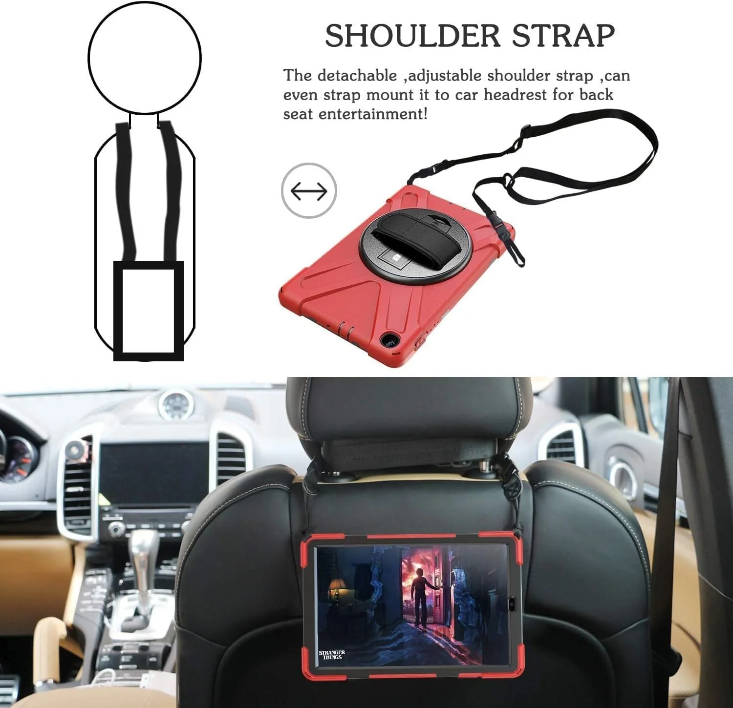 TIMISM Shoulder Strap, 59 inch Adjustable Removable Shoulder Straps, Sturdy Nylon Comfortable Shoulder Strap, Universal Replacement Shoulder Strap for Tablet Case/Camera/Crossbody Bag, Black - Image 5
