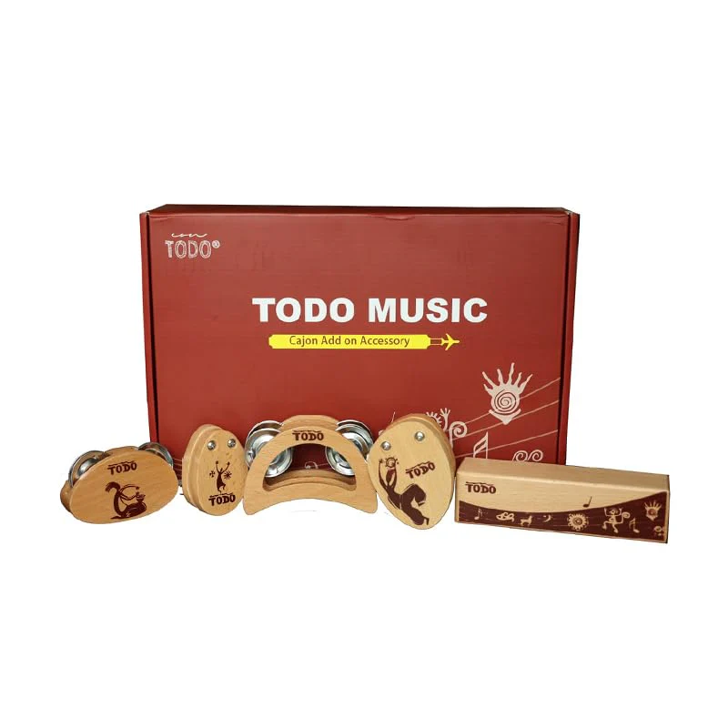 TODO Afro Cajon Accessory: Upgrade Cajon Drum Box Experience with Versatile Components Perfect for Enhancing Your Beats and Rhythm Brown-Accessories