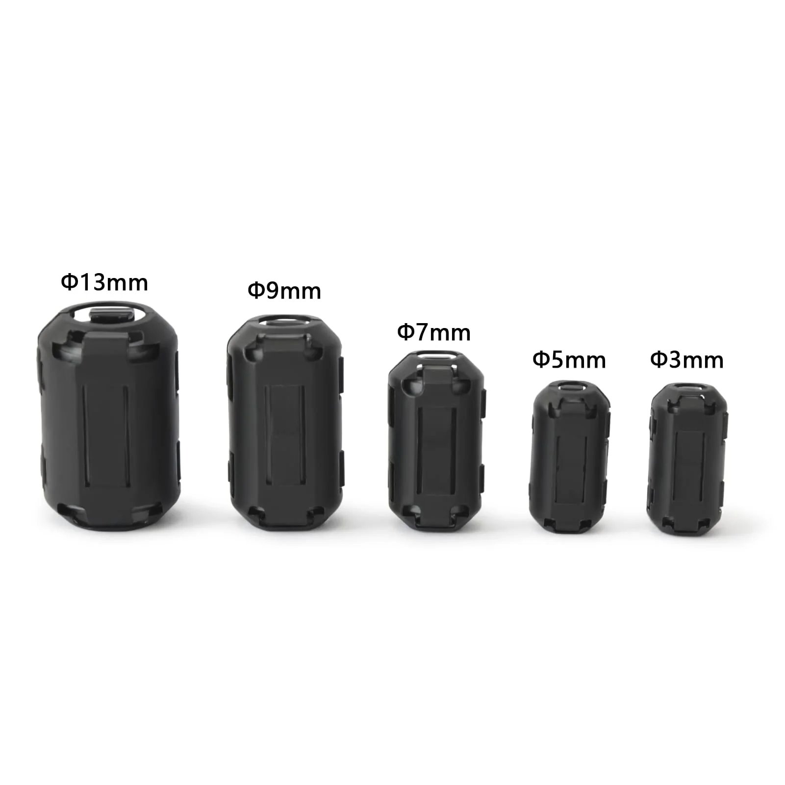 TOJOIN 10PCS Ferrite Bead Clip on Ferrite Core RFI EMI Noise Suppressor Ferrite Rings Cable Clip for Phone, TV, Speaker, USB Radio, Audio Equipment 9mm Inner Diameter Black 9mm-10pcs - Image 2
