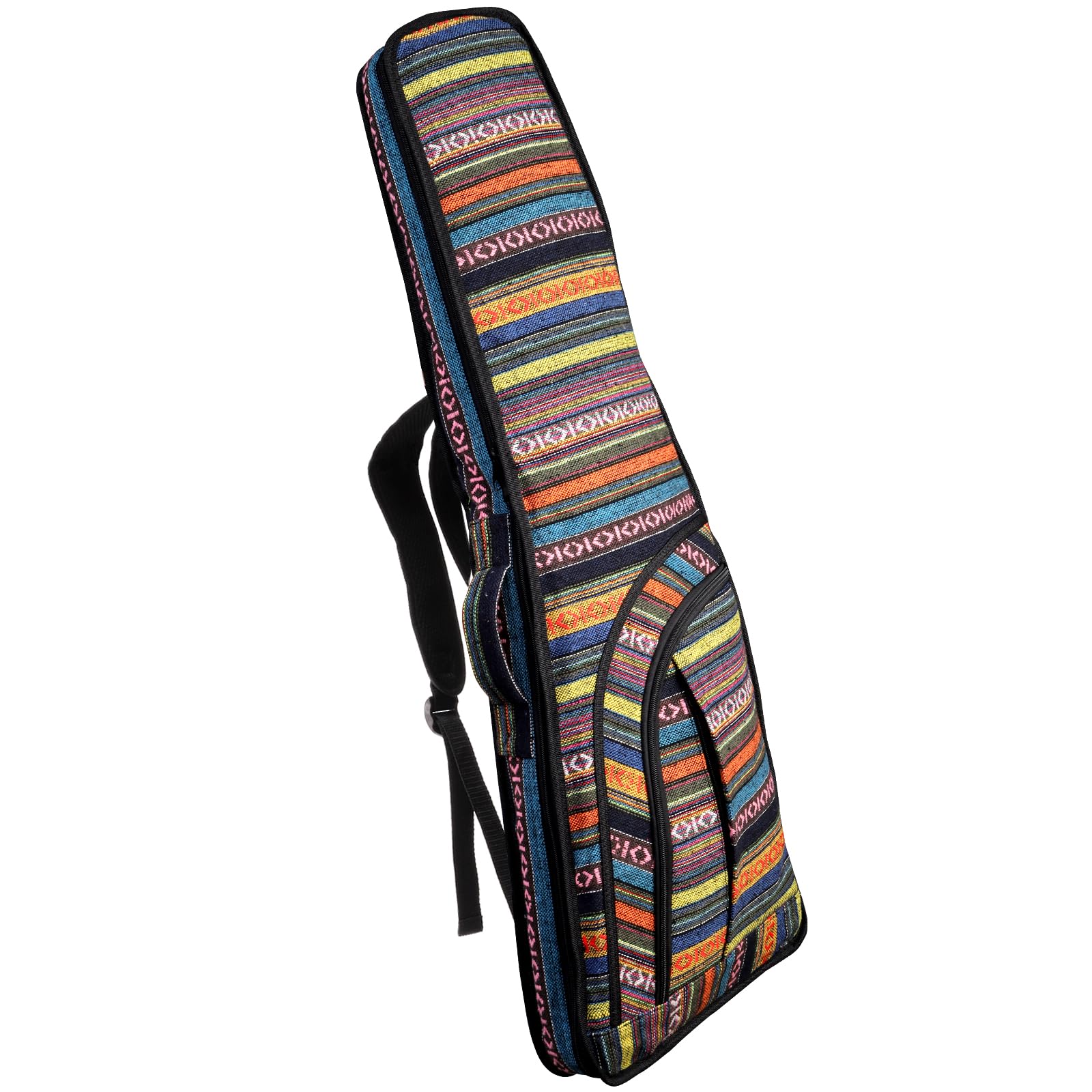 Tosnail Mini Strat Gig Bag with 10mm Padding, Shoulder Strap and Carry Handle, Vintage Electric Guitar Storage Case Bag - Bohemian Style - Image 7