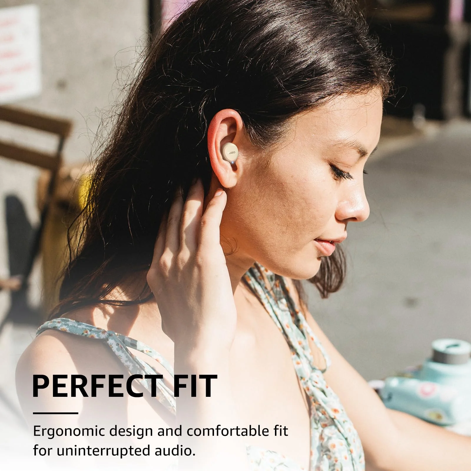 TOZO A1 Mini Wireless Earbuds Bluetooth 5.3 in Ear Light-Weight Headphones Built-in Microphone, IPX5 Waterproof, Immersive Premium Sound Long Distance Connection Headset with Charging Case, Khaki - Image 2