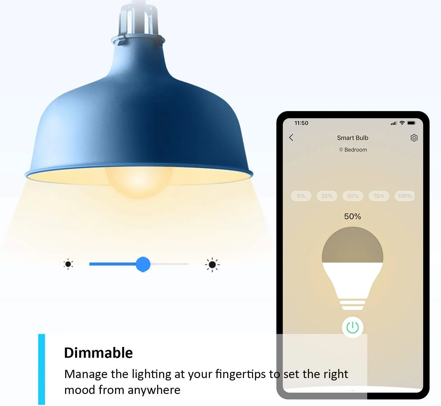 TP-Link Tapo L510E Smart WiFi Bulb E27, Dimmable, 8.7 W, No Hub Required, Compatible With Alexa, Google Assistant, Sequences and Schedules, Away Mode, Tapo App, Energy Saving Warm light - Image 2