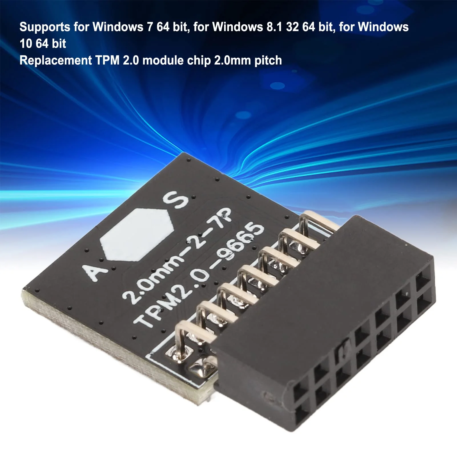 TPM 2.0 Module for ASUS for Win11 LPC 14-Pin TPM 2.0 Encrypted Board TPM 2.0 Module Chip 2.0mm Spacing 2x7P TPM 2.0 PCB Board for Computer Motherboard - Image 5