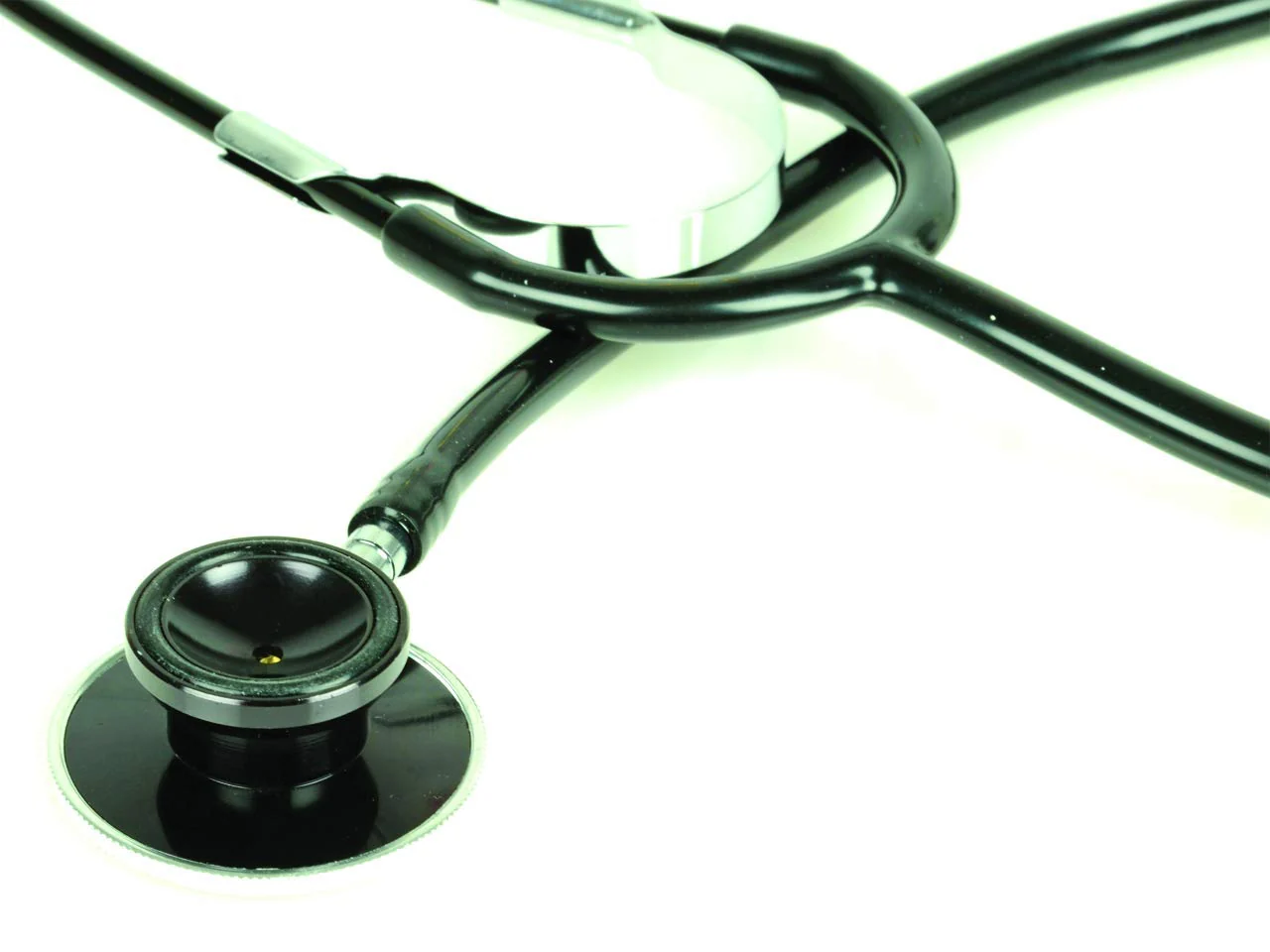 TRAD colour dual head stethoscope, black colour, lightweight aluminium frame