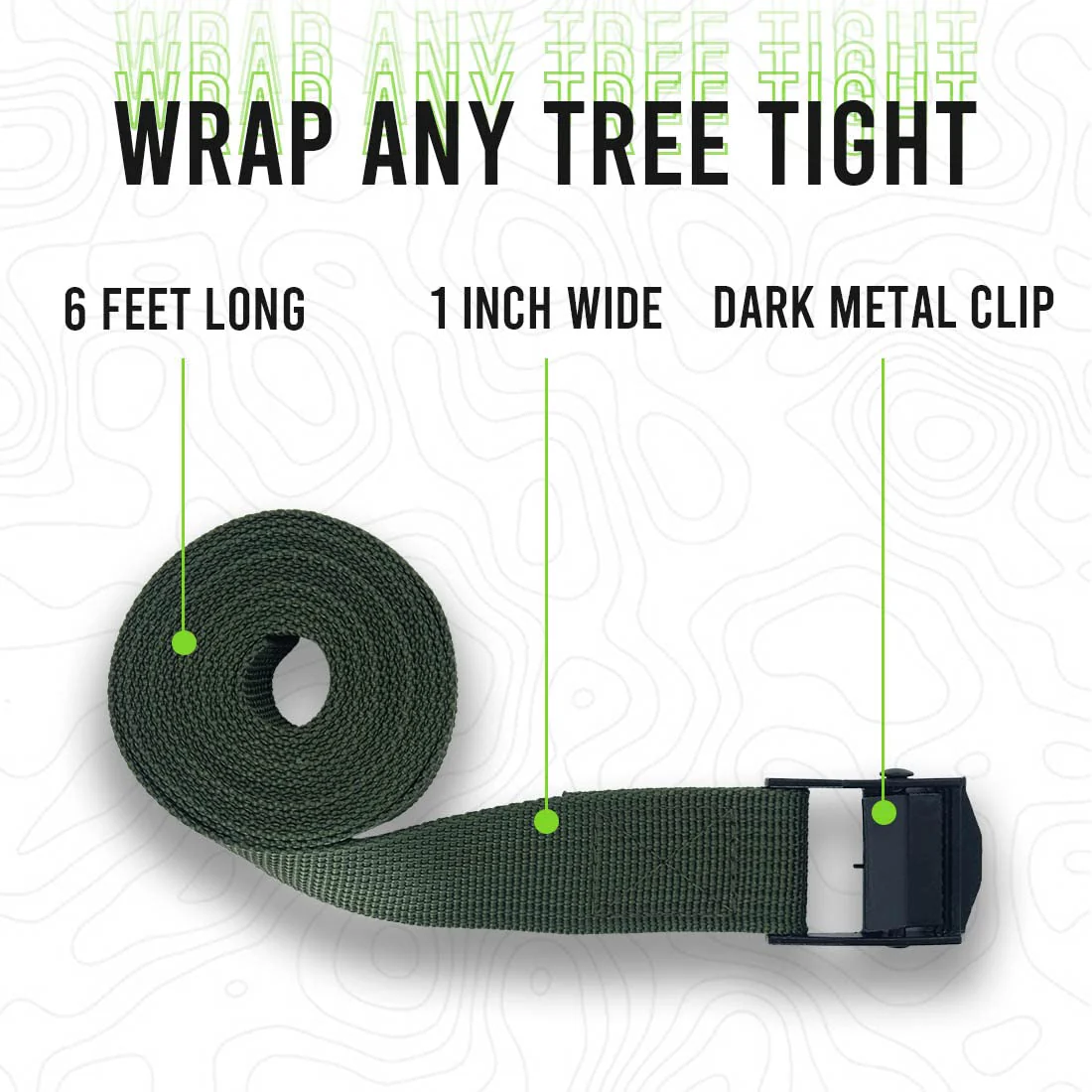 Trail Camera Straps, Upperosey Game Cam Mounting Strap with Long-Lasting Alloy Buckle, Nylon Fiber Strap for Wildlife Trial Camera Accessory, Deer Camera Tree Belts, 25mm Width* 6 ft. Long (2 Packs) 2 Packs - Image 2