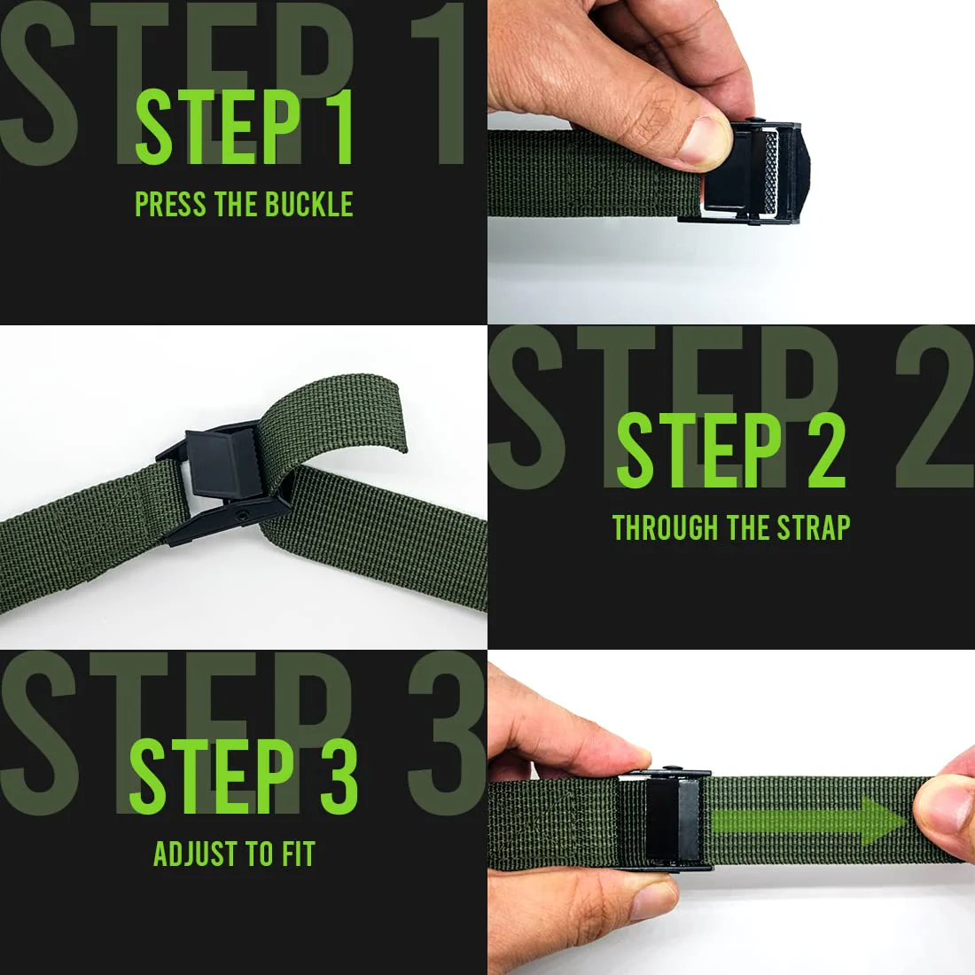 Trail Camera Straps, Upperosey Game Cam Mounting Strap with Long-Lasting Alloy Buckle, Nylon Fiber Strap for Wildlife Trial Camera Accessory, Deer Camera Tree Belts, 25mm Width* 6 ft. Long (2 Packs) 2 Packs - Image 5