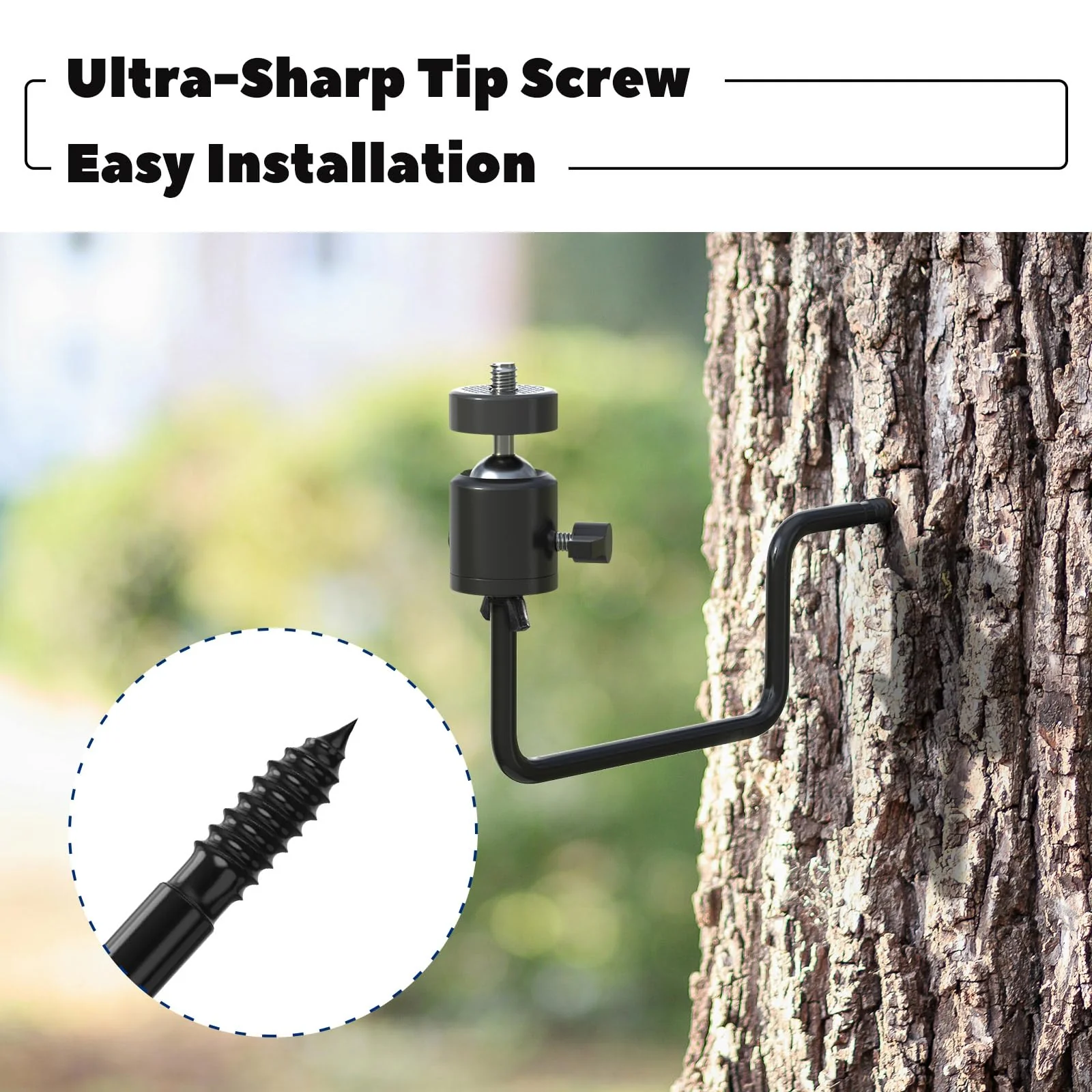 Trail Camera Tree Mount: 360 Degrees Adjustable Game Camera Mount with 1/4 inch Screw, Easy Installation & Compact Sturdy, 3 Pack 3 packs - Image 2