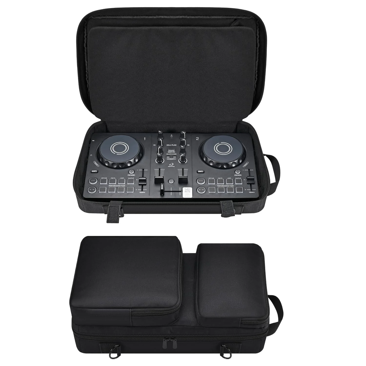 Travel Case for AlphaTheta DDJ-FLX2,Portable Carry Cover Shoulder Bag Backpack for Hercules DJControl Inpulse 200 MK2/Inpulse 200,for Pioneer DDJ-200/WeGO4-K/FLX2 DJ Controller Accessories Black - Image 5