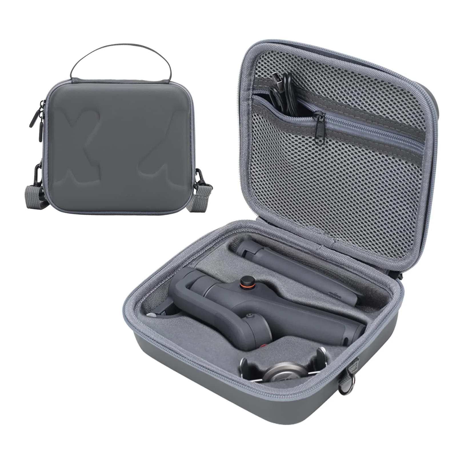 Travel Case for DJI OM 6 - Portable Storage Bag Hardshell Carrying Case Fits DJI Osmo Mobile 6 Smartphone Gimbal Stabilizer and Accessories(Grey) OM6 Case DJI OM 6 Case-Grey