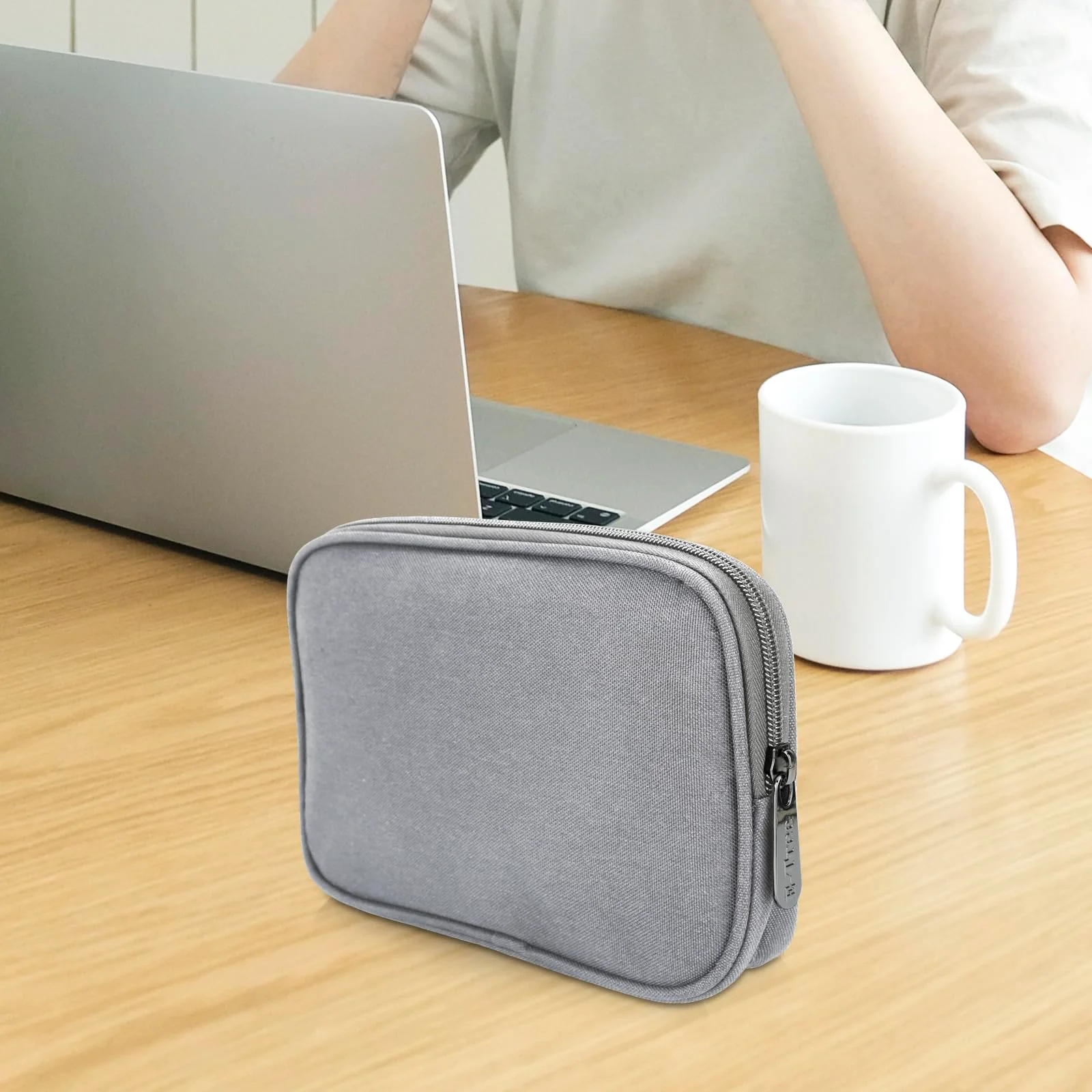 Travel Case Organizer for Small Electronics and Accessories,Tech Bag, Travel Essentials for Mouse, Cord, Charger, Phone, Earphone, Power Bank, Hub, Toiletries, Cosmetics, Personal Items (Grey) Grey - Image 6