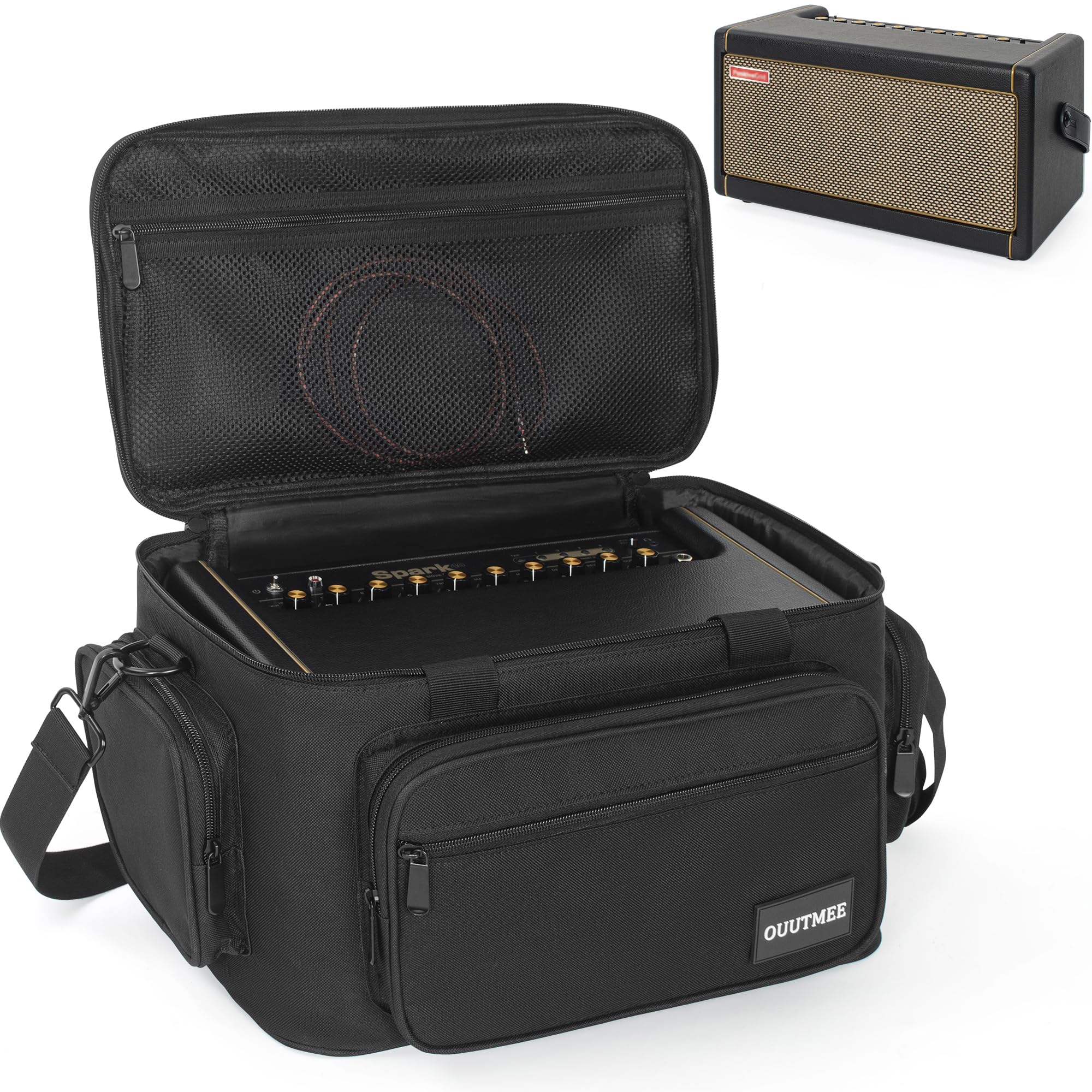 Traveler Bag Compatible With Spark Guitar 40-Watt Amplifier, Travel Storage Case with Shoulder Strap And Accessory Pocket