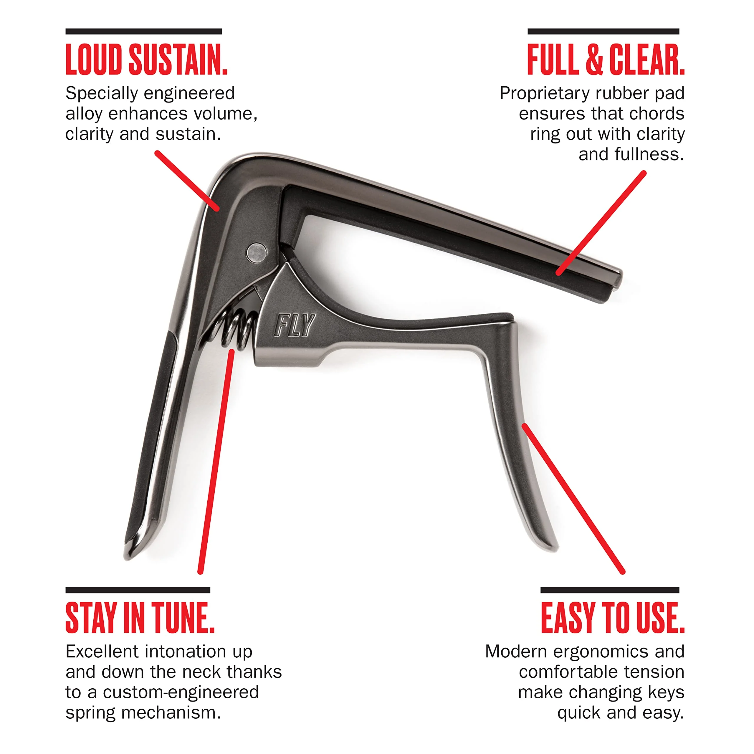 Trigger Fly Capo Curved Gun Metal - Image 3