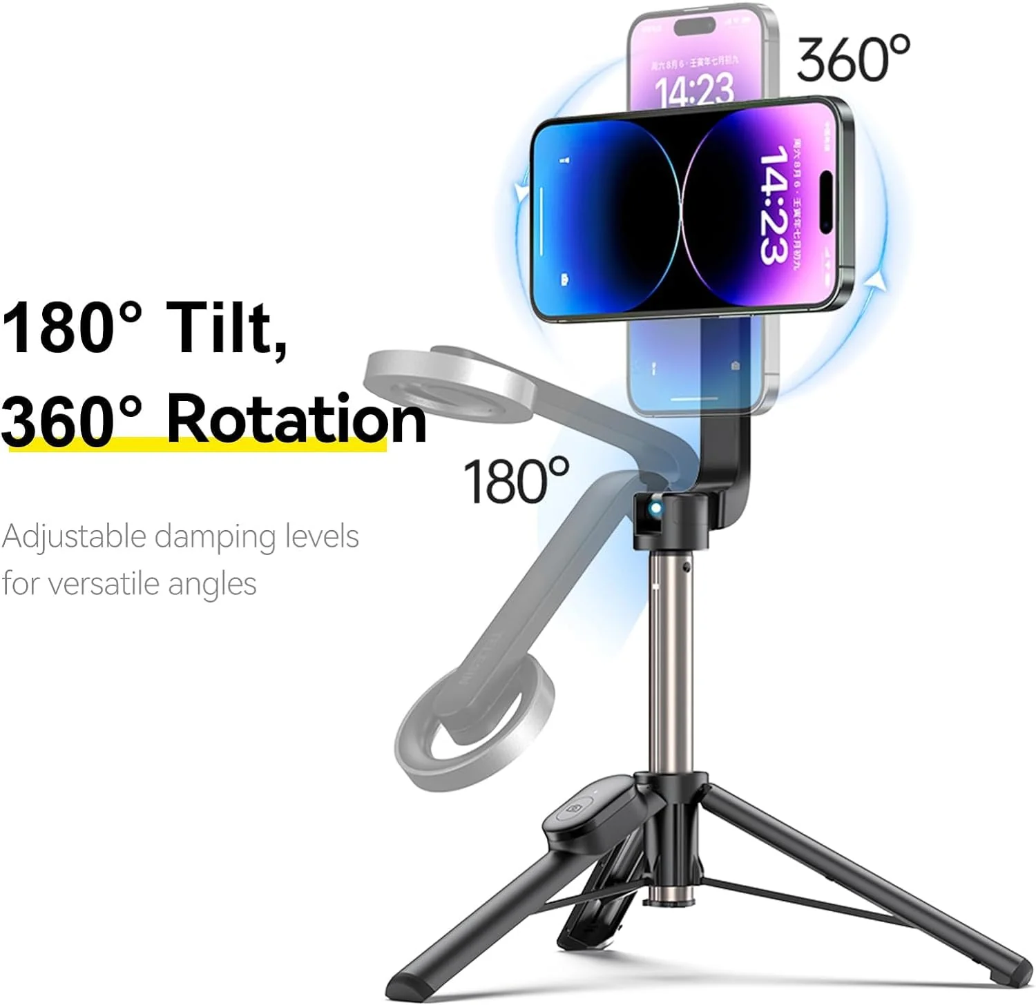 Tripod for iPhone, Selfie Stick for iPhone with Remote, Phone Tripod for Recording,Compatible with All Cell Phone and Camera, A67P-C (52") A67P-C-52" - Image 4