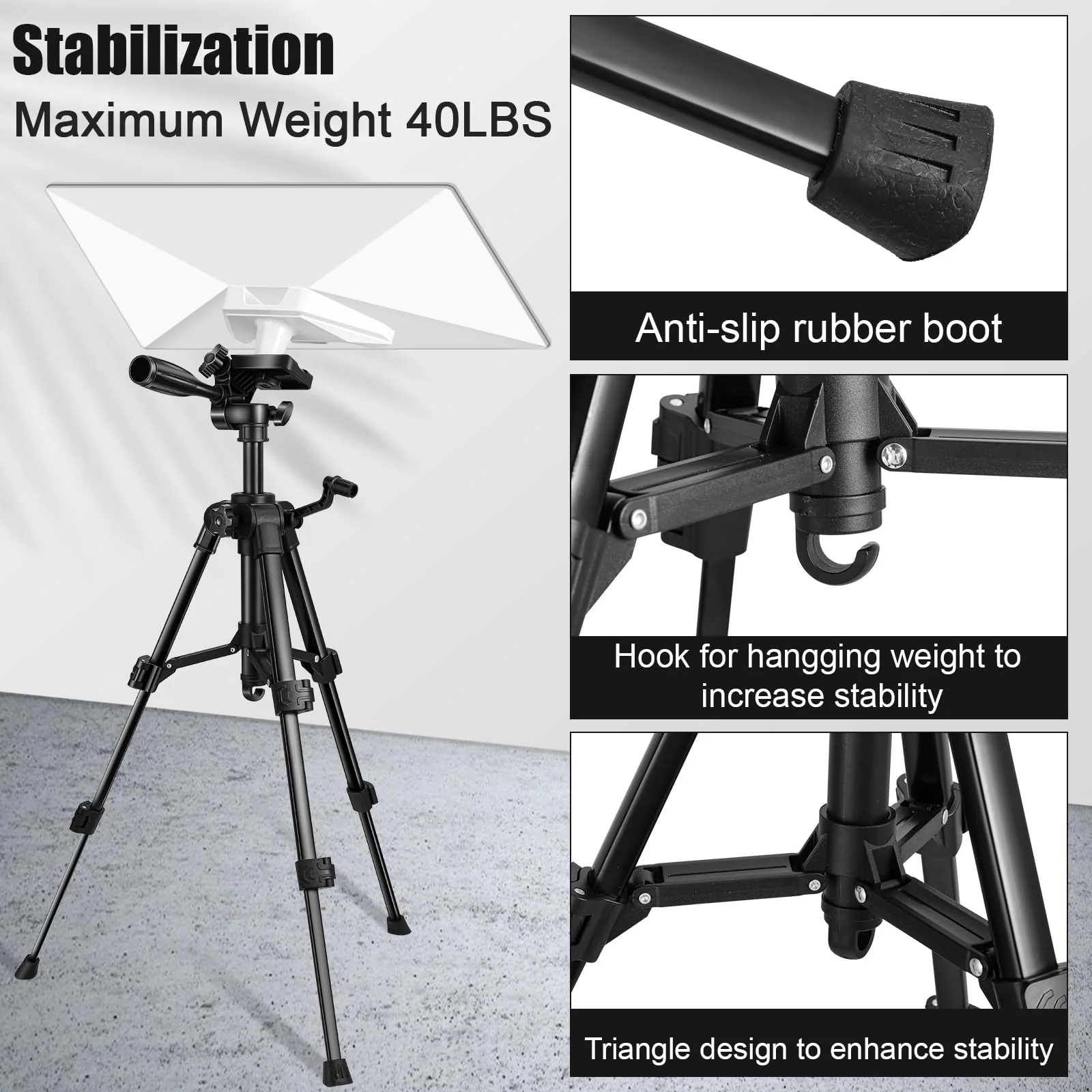 Tripod for Starlink Mini, Tripod Mount with Adapter for Starlink Mini 1/4”Srew, Portable Satellite Mounting Kit for Starlink Mini Accessories, Adjustable Tripod and Adapter Kit for Starlink Gen 4(V4) - Image 3