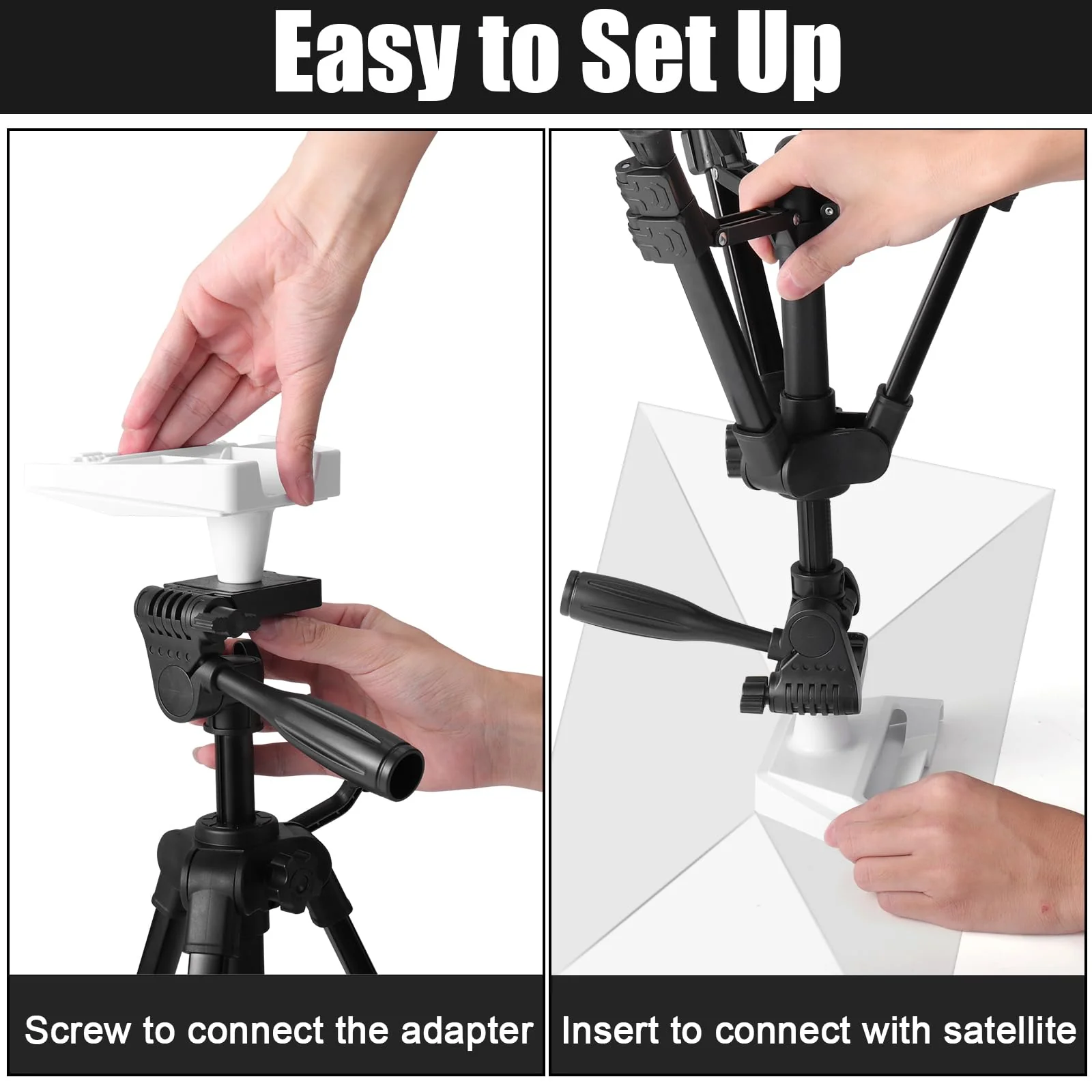 Tripod for Starlink Mini, Tripod Mount with Adapter for Starlink Mini 1/4”Srew, Portable Satellite Mounting Kit for Starlink Mini Accessories, Adjustable Tripod and Adapter Kit for Starlink Gen 4(V4) - Image 6