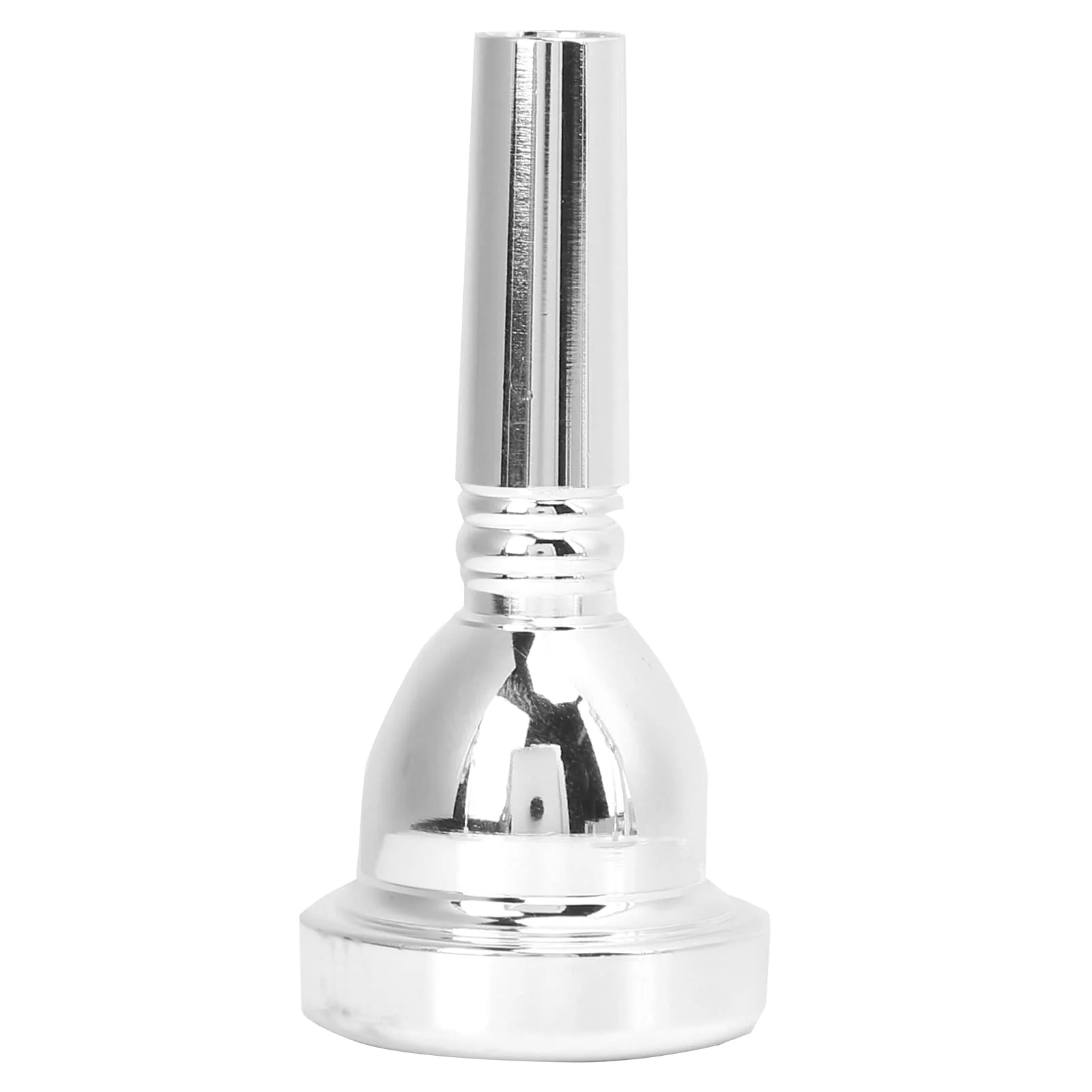 Trombone Mouthpiece, Brass Tenor Large Shank Trombone Mouthpiece Professonal Silver Plated Mouthpiece, 12.7mm 5G Trombone Accessory Replacement, TR‑03 (Silver) - Image 8