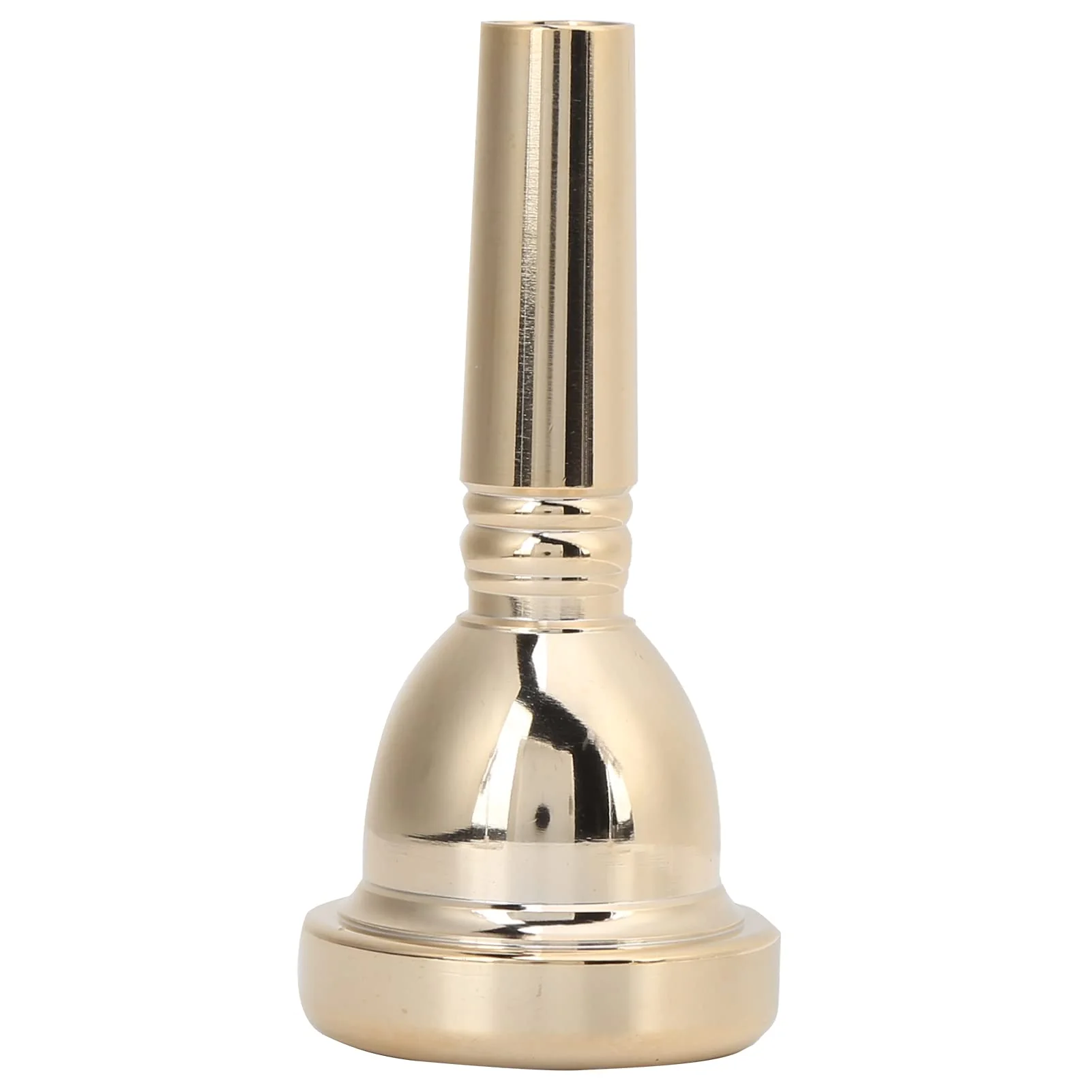 Trombone Mouthpiece, Brass Tenor Trombone Mouthpiece Large Shank Mouth Piece Metal 12.7mm 5G Accessory Replacement TR‑03 for Professional Trombone Players Amateurs (Gold) Gold