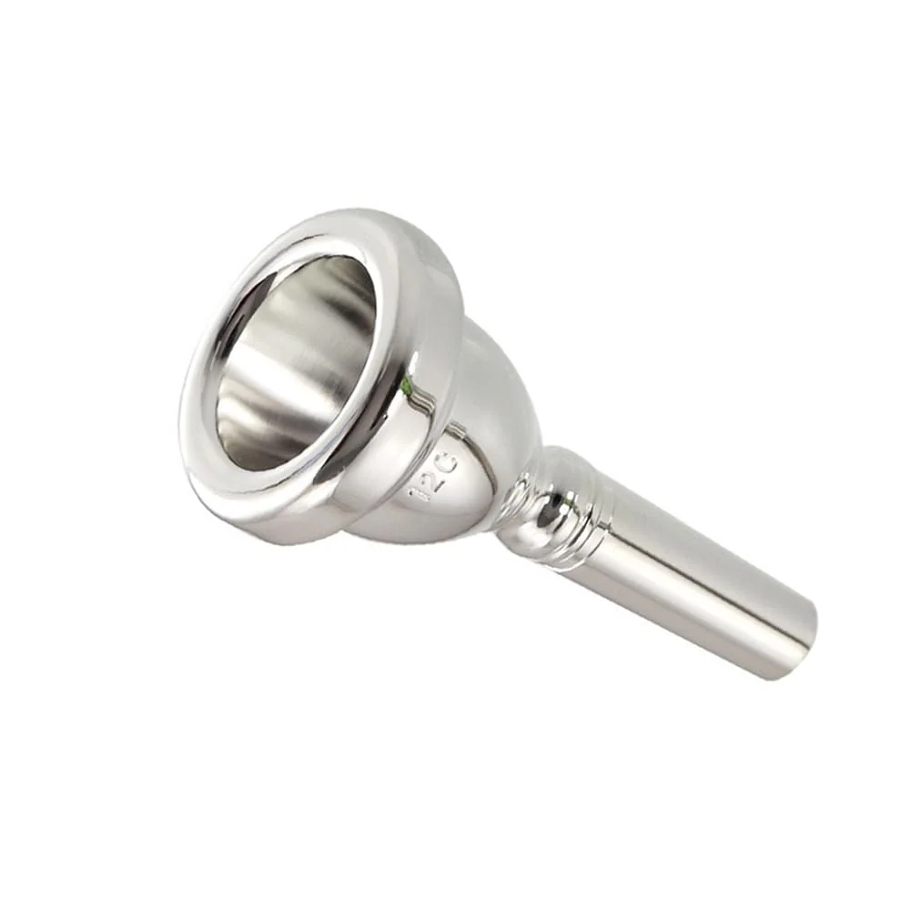 Trombone Silver Plated Mouthpiece (6 1/2AL) Baritone Euphonium Mouth Piece Replacement Musical Instruments Accessories (Silver 6 1/2AL)