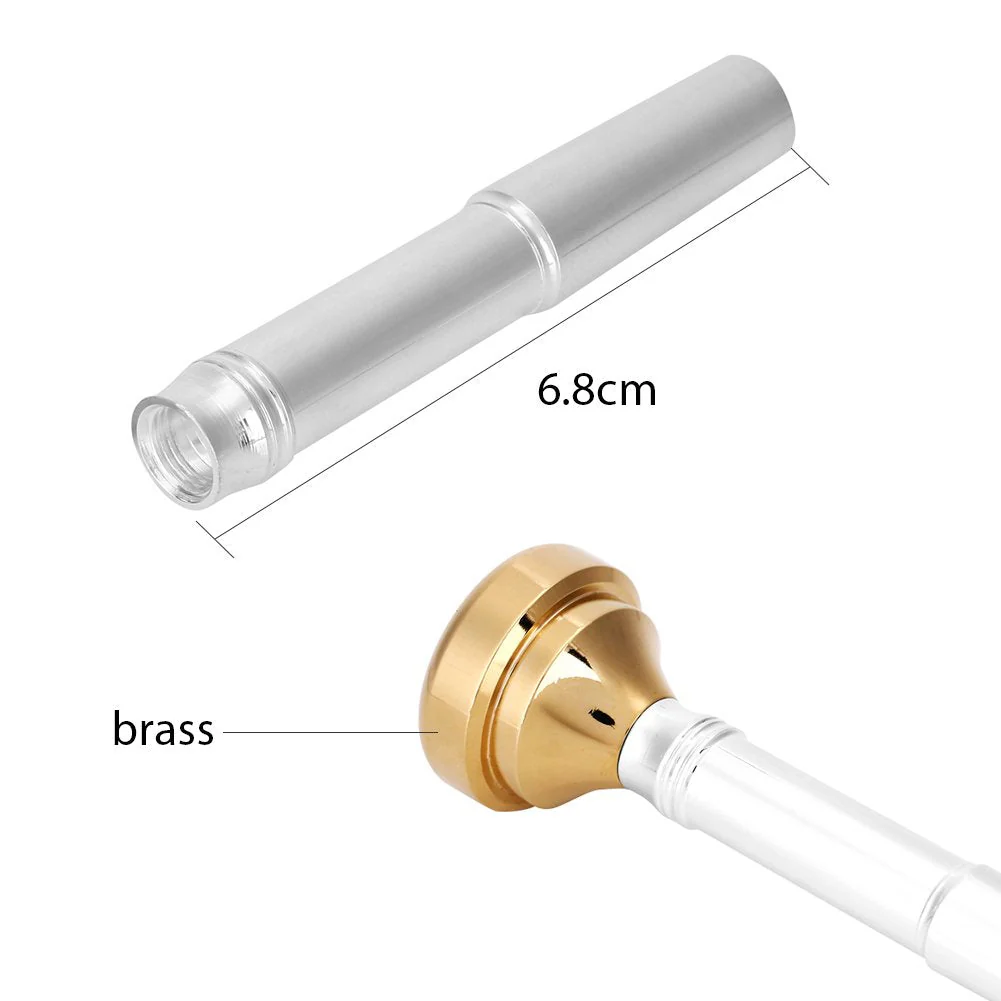 Trumpet Mouthpiece Set Brass Trumpet Mouthpiece with Storage Box Musical Instrument Accessory for 1/2c 3c 5c 7c Music Lover Beginner - Image 7