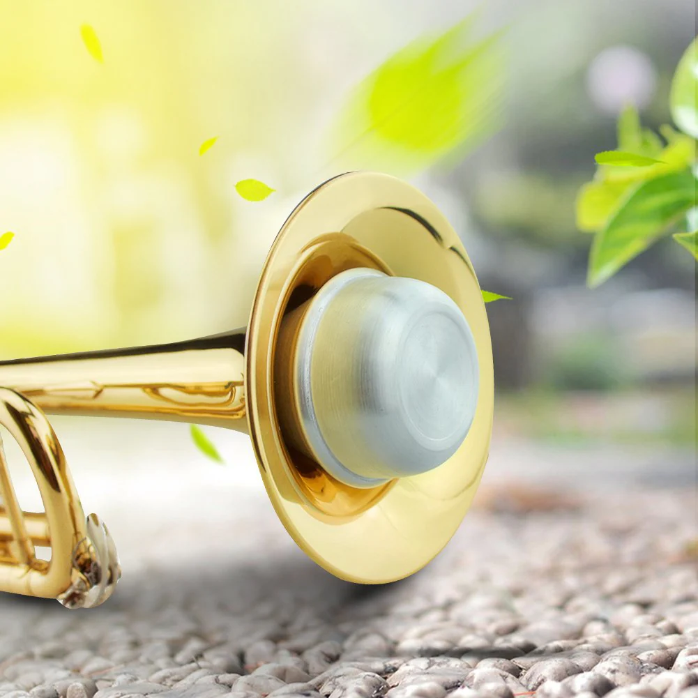 Trumpet Mute Practice Aluminum Alloy & Cork Brasses Musical Instrument Lightweight Parts Cordrope Wind Instrument Accessories - Image 3