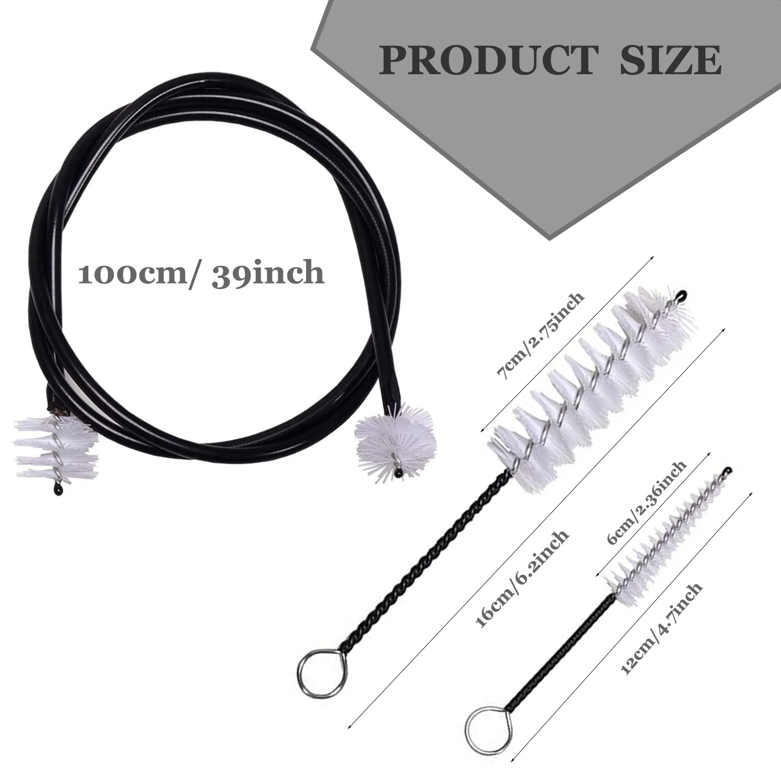 Trumpet Stand and Trumpet Care Kit Mouthpiece, Valve, Snake Brush Kit, Portable Trumpet Stand Holder Foldable Detachable Stable Metal 5 Legs Stand, Valve Brush Flexible Brush - Image 2