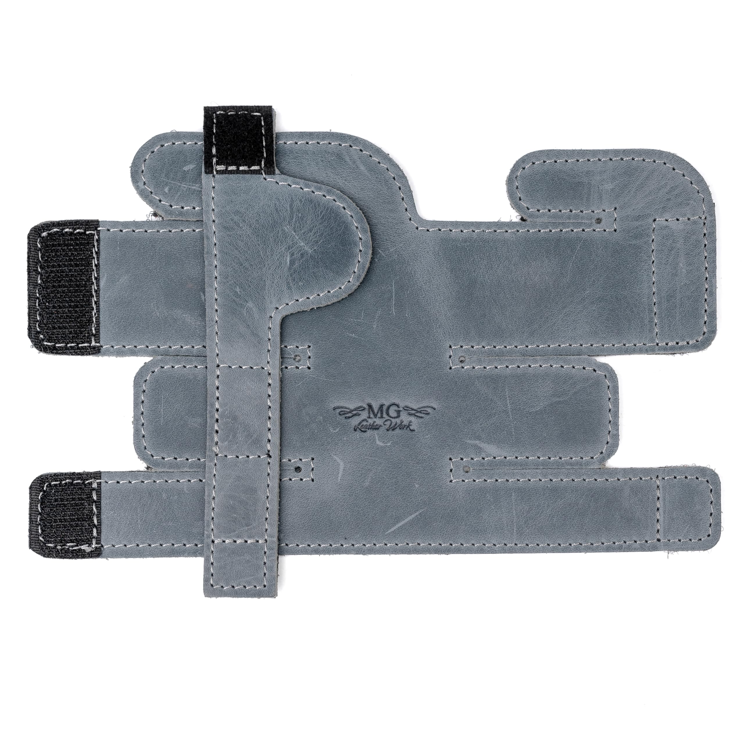 Trumpet Valve Guard XL Genuine Leather Protection Trumpet Valve Cover Valve Wrap (Gray) Blue