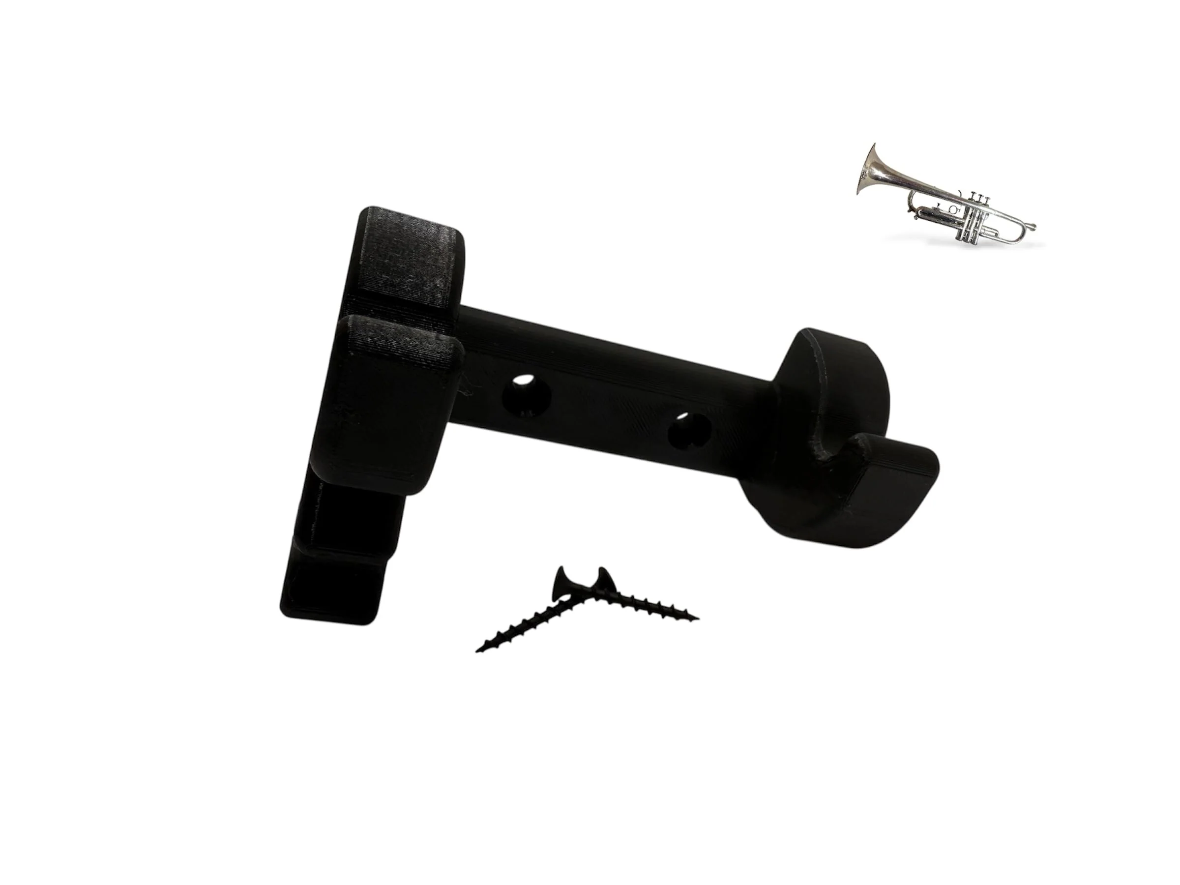 Trumpet Wall Mount Holder, Secure Instrument Hanger with Drywall Screws, Space-Saving Hook for Music Studios