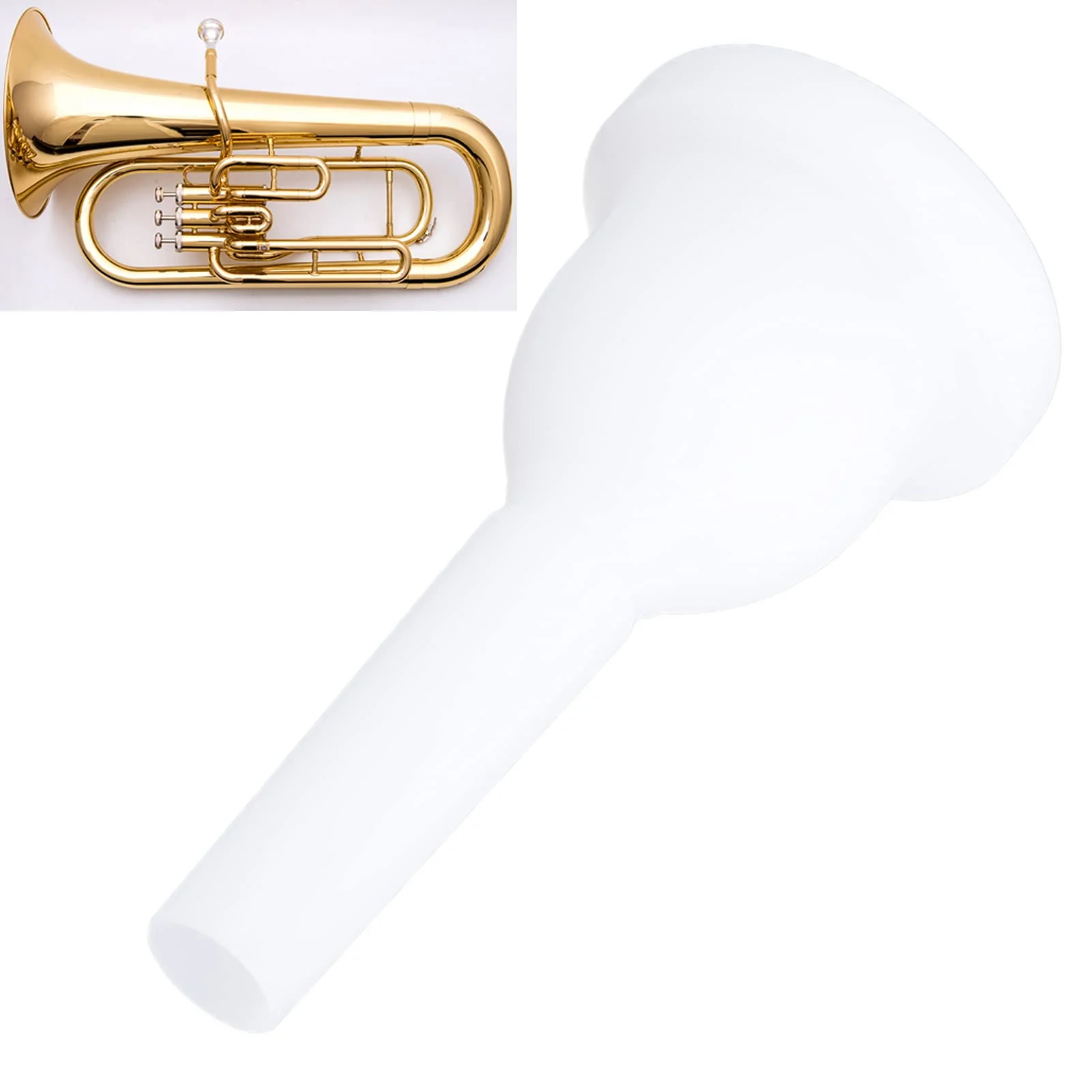 Tuba Mouthpiece Sturdy ABS Plastic Horn Mouthpiece, Wind Instrument Accessories Playing Parts, Mouthpiece Deep Cup Mouth Horn Standard Horn Mouthpiece