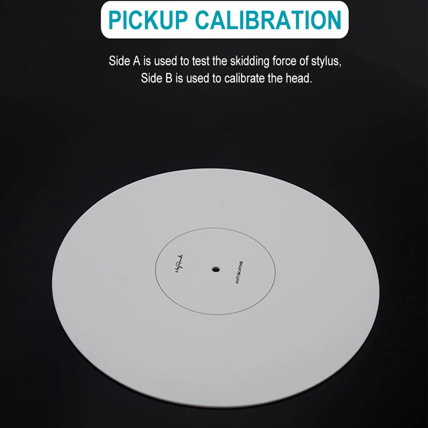 Turntable Cartridge Alignment Protractor Mat, Anti-Sliding LP Vinyl Record Pickup Calibration Plate Distance Gauge Protractor Adjustment Tool Ruler for Turntable Accessories (White) - Image 6