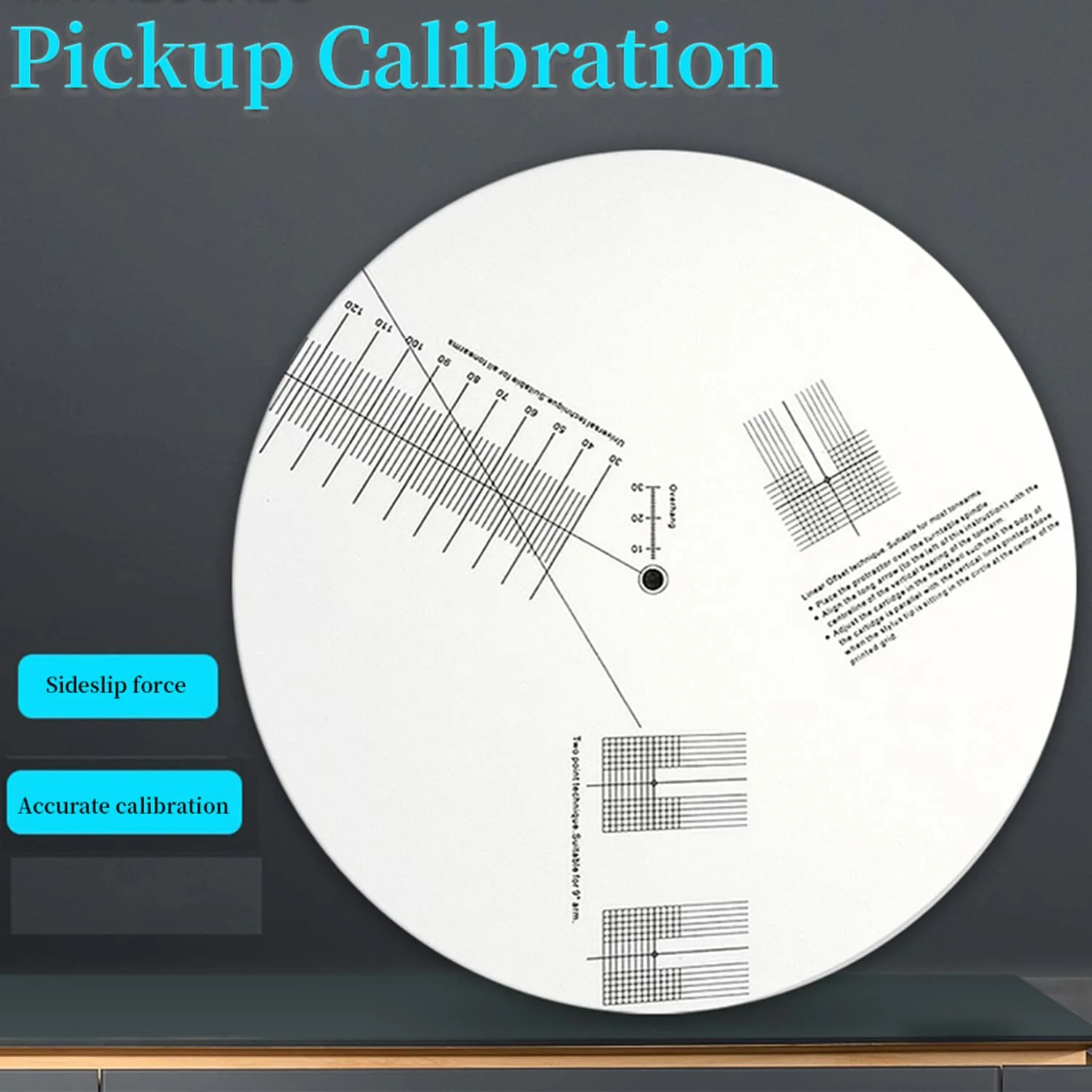 Turntable Cartridge Alignment Protractor Mat, Anti-Sliding LP Vinyl Record Pickup Calibration Plate Distance Gauge Protractor Adjustment Tool Ruler for Turntable Accessories (White) - Image 8