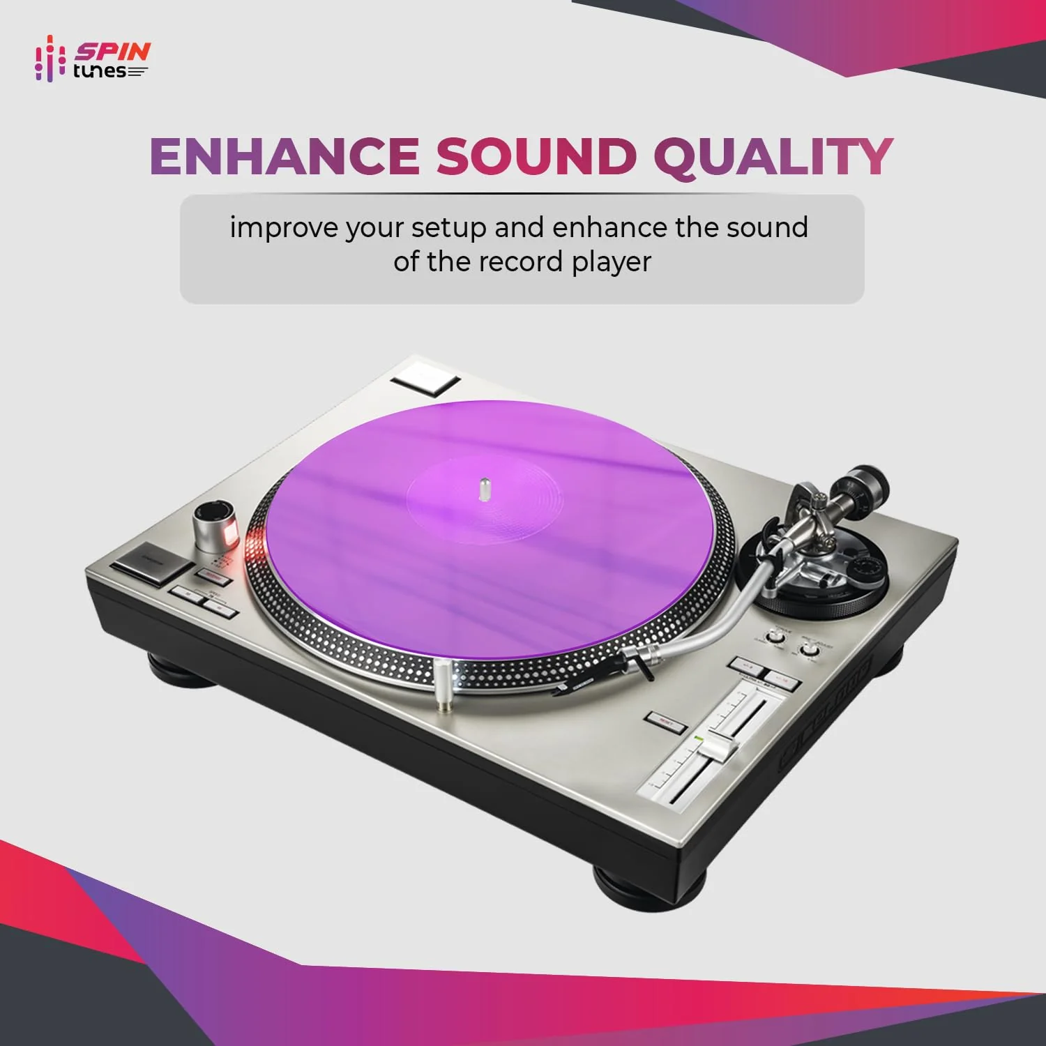 Turntable Mat, Acrylic Turntable Mat for Vinyl LP Record Players, 2.7mm Thick for Better Sound Support on Record Players, Provides Antistatic and Tighter bass, Turntable Platter (Purple) Purple - Image 5
