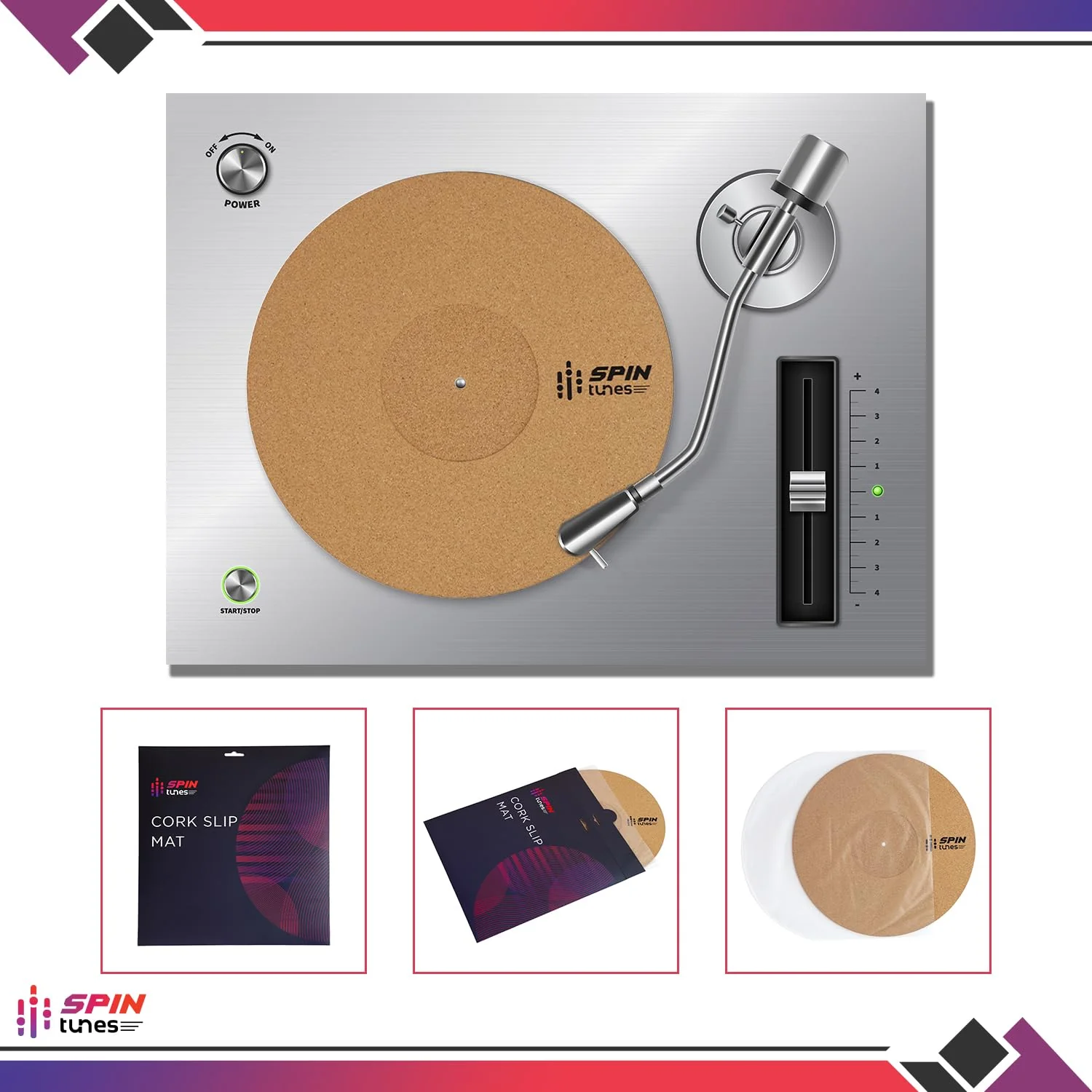 Turntable Mat, Cork Turntable Mat to Enhance Your Audio, Anti-Static 12 Inches Vinyl Cork Mat with 3mm Thickness, vinyl record Accessories - Image 7