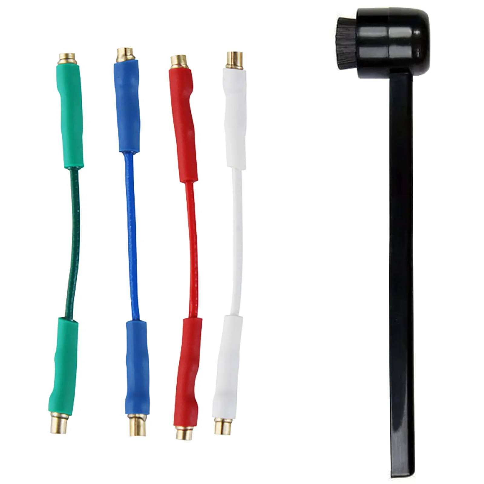 Turntable Phonograph Lead Wires Stylus Cleaning Brush Kit, OFC Audiophile grade tonearm Cable for Turntable Record Players, Turntable Stylus Cleaning Brush for Record Needles
