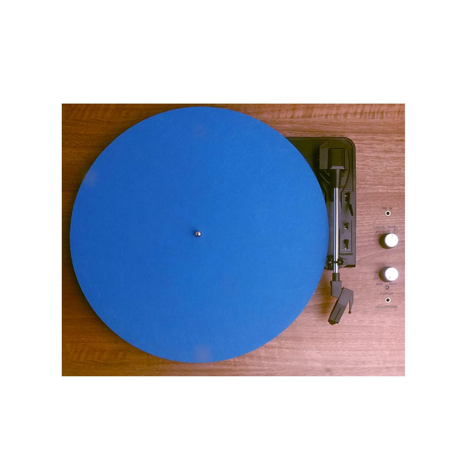 Turntable Slipmat Blue Wool Mat, 12 Inch Turntable Mat Anti-Static for LP Vinyl Record?Record Player Accessories Professional Tuning Equipment Improve Sound(Blue) - Image 2