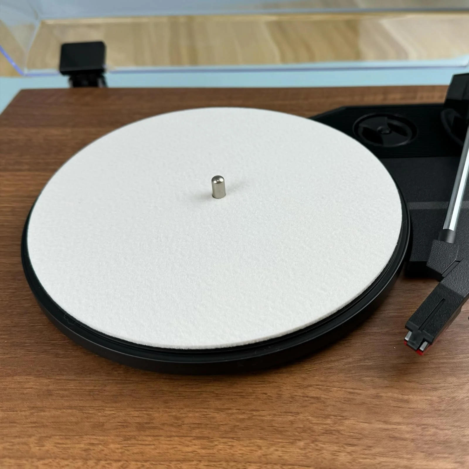 Turntable Slipmat Wool Mat, 7 Inch Turntable Mat Anti-Static for Vinyl Record?Record Player Accessories Professional Tuning Equipment Improve Sound (white) white - Image 3