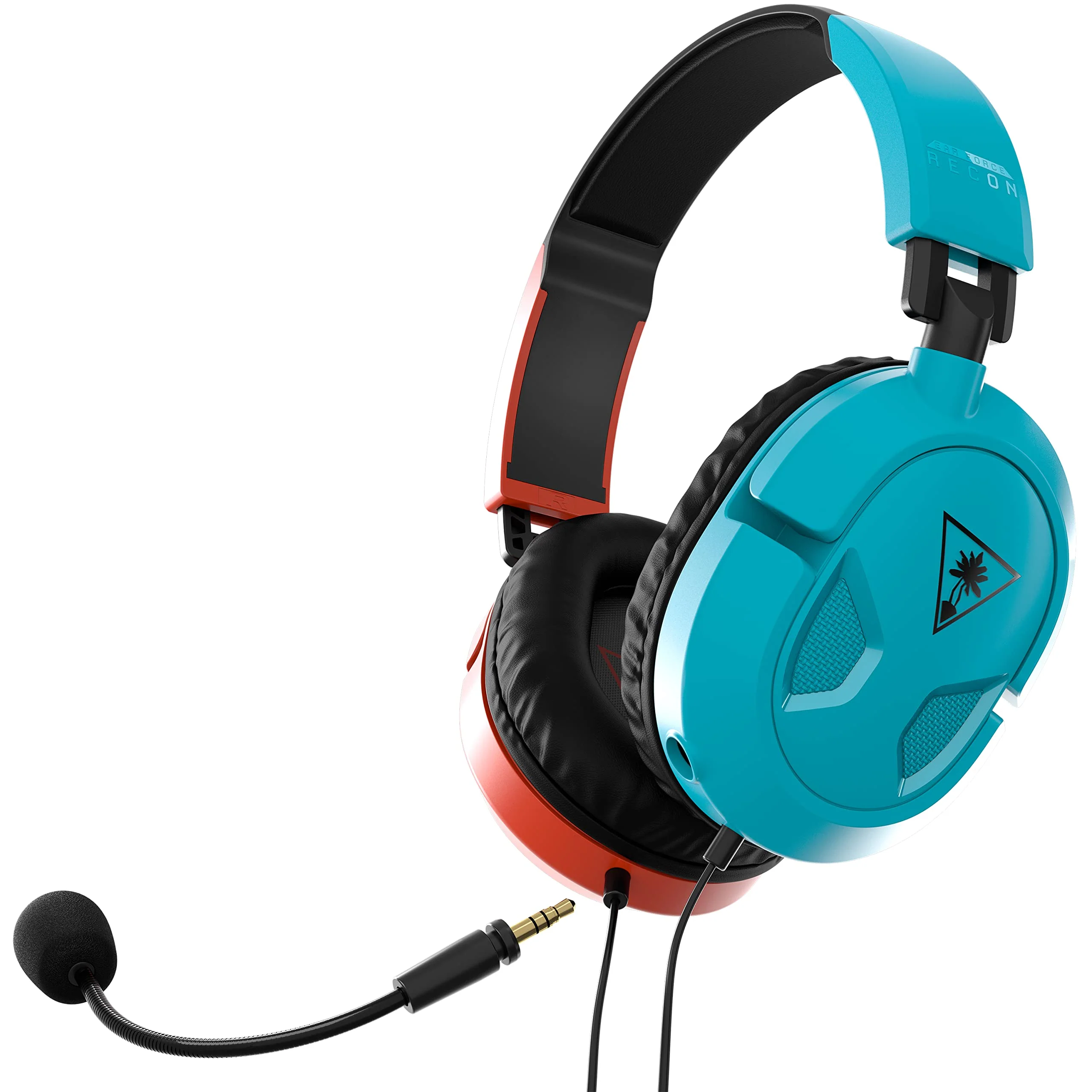 Turtle Beach Recon 50 Gaming Headset for Nintendo Switch, Xbox Series X|S, Xbox One, PS5, PS4, PlayStation, Mobile, & PC with 3.5mm – Removable Mic, 40mm Speakers – Red/Blue - Image 3