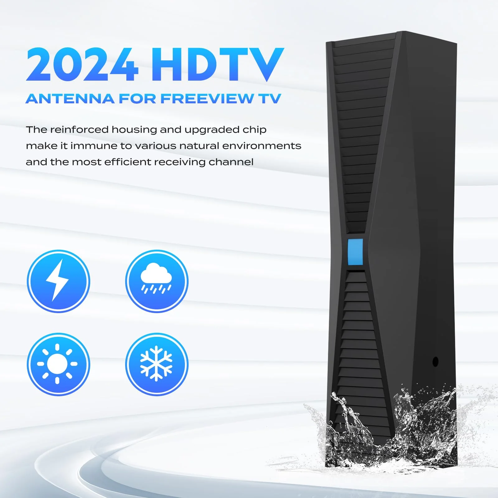 Tv Antenna for Smart TV Indoor, HD TV Antenna Indoor for Local Channels, TV Indoor/Outdoor with Amplifier and Signal Booster, Television Antenna Perfect 1k Miles Long Range Reception for 4k 1080p.… - Image 2